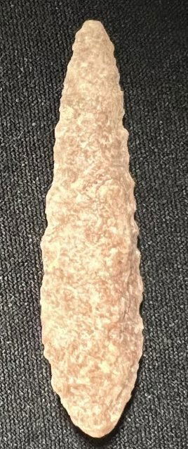2 3/4" Guilford Round Arrowhead Made from Quartz, Found in North Carolina. (1 of 4)