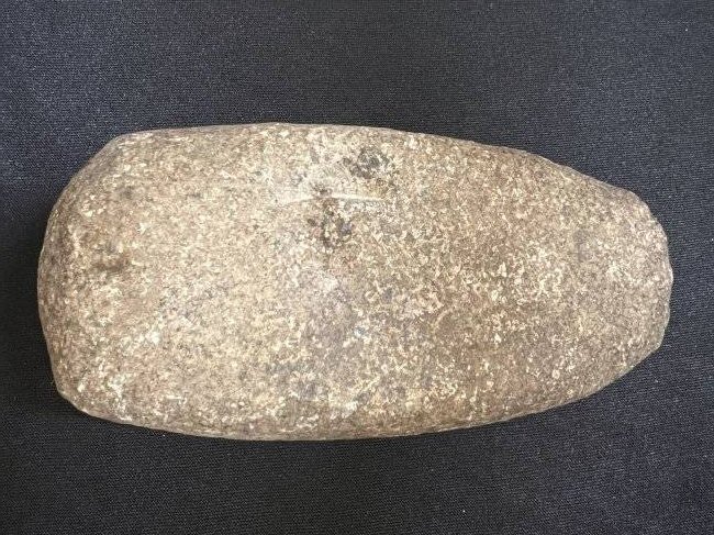 Celt/Adz 5 3/4" Worked down to a adz. Found by Thomas Hart in Dent Co. Missouri. 1 15/16" wide.: Worked down to a adz. Found by Thomas Hart in Dent Co. Missouri. 1 15/16" wide.