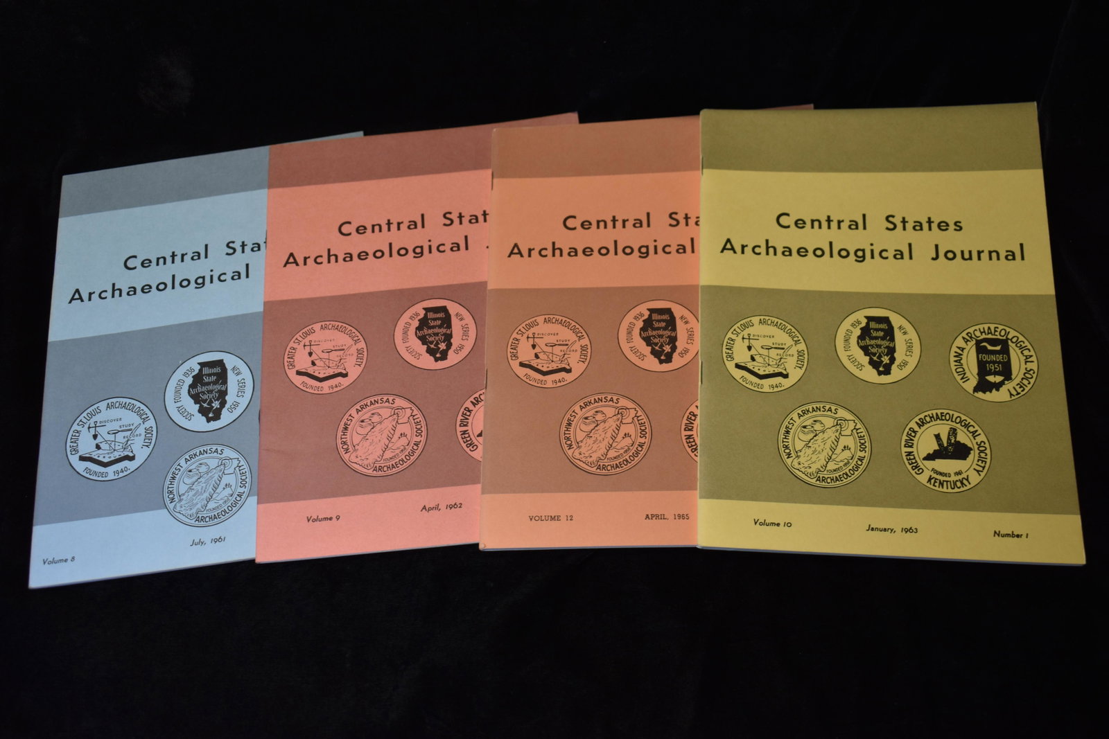 Central States Archaeological Journal 1960's Volumes in Superb Condition: Central States Archaeological Journal 1960's Volumes in Superb Condition. April 1965, January 1963, April 1962, and July 1961.