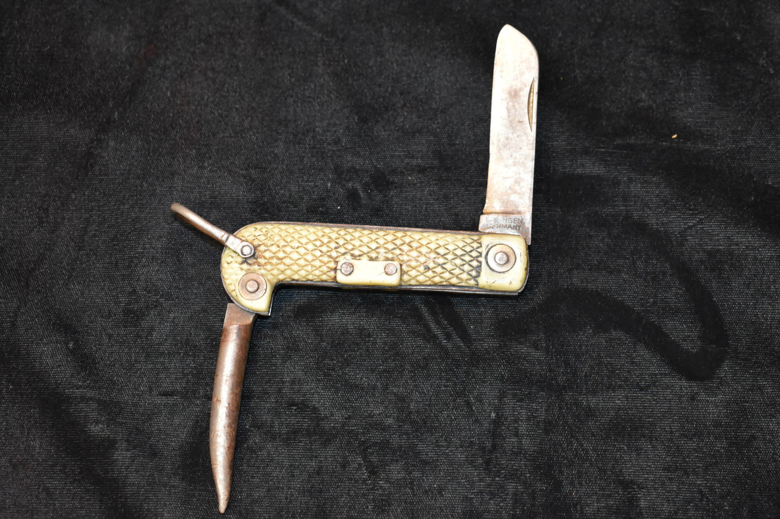 VINTAGE SOLINGEN GERMANY SAILOR KNIFE w/ MARLIN SPIKE (1 of 4)