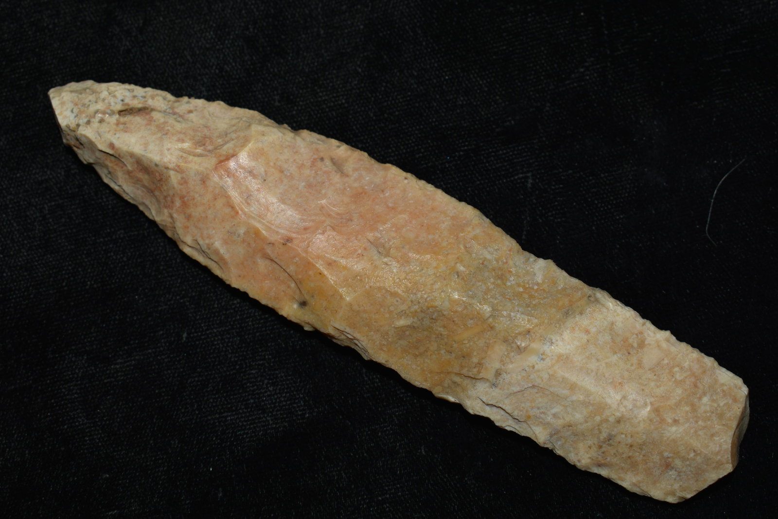 5 1/4" Nebo Hill Spear found in Audrain Co., Missouri: 5 1/4" Nebo Hill Spear found in Audrain Co., Missouri by Rodney Gray. Ancient prehistoric authentic native american artifacts.