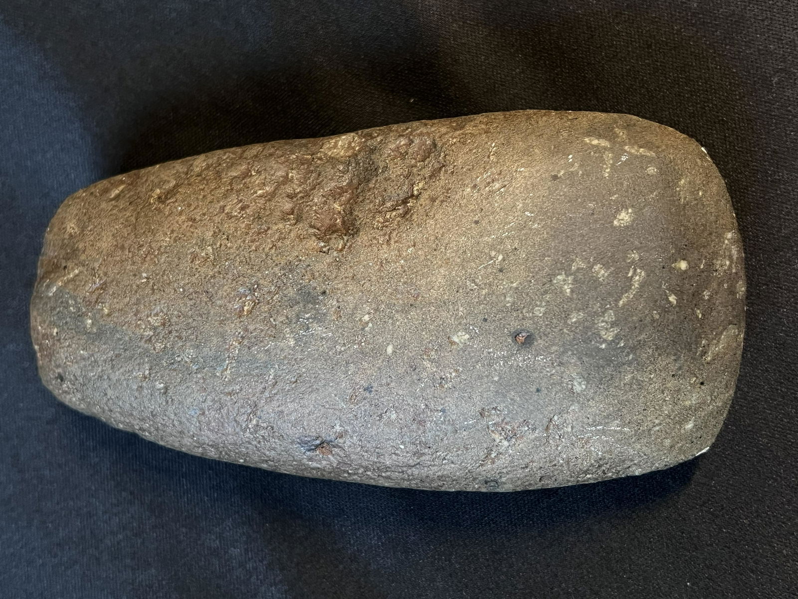 5 1/4" Granite Celt Found in Cass Co. Illinois.: 5 1/4" Granite Celt Found in Cass Co. Illinois. Ancient prehistoric authentic native american artifacts.