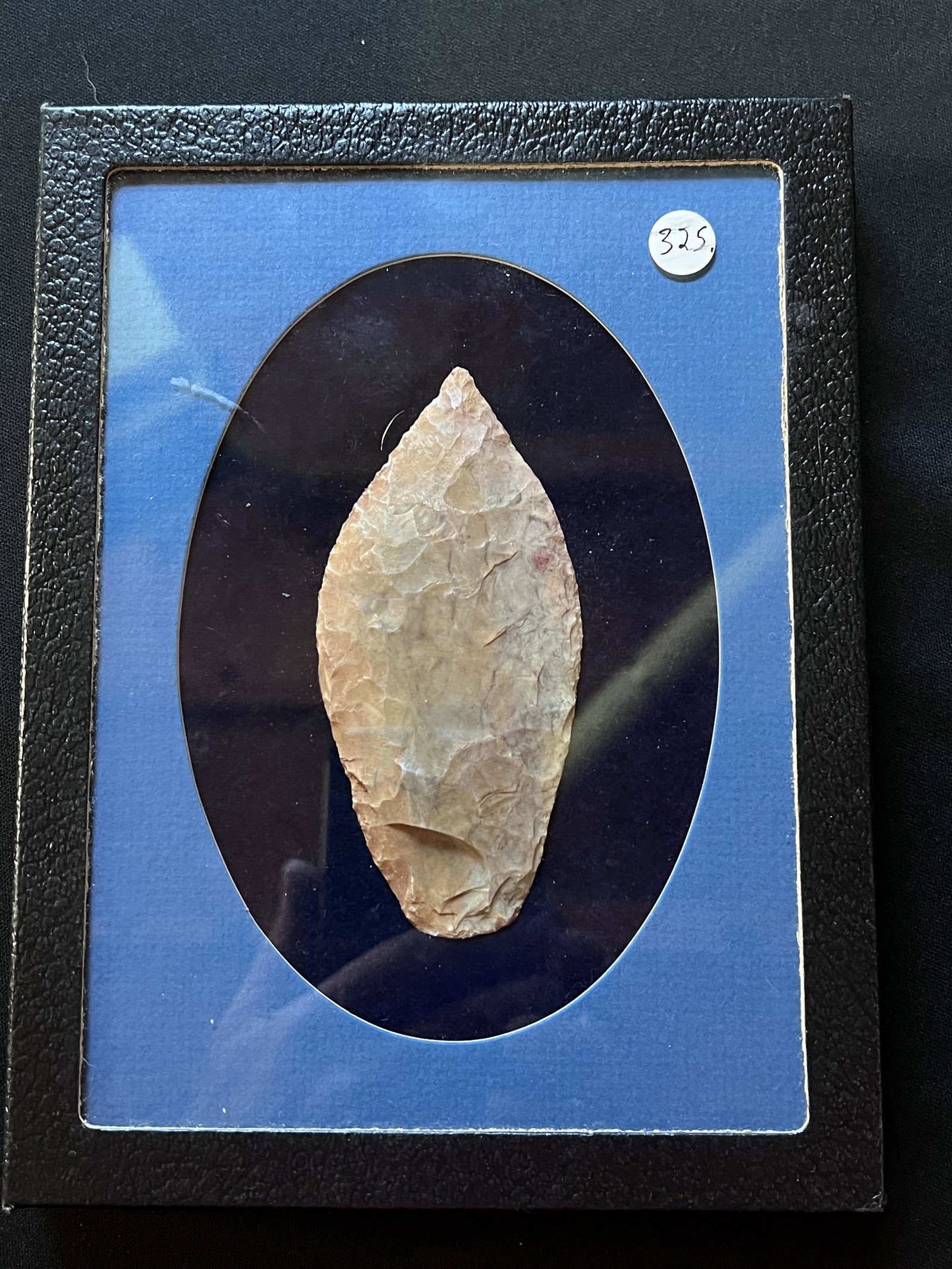 4 3/8" Lance. Origin unknown. Ex: John Grenawalt Collection. The case is included.: 4 3/8" Lance. Origin unknown. Ex: John Grenawalt Collection. The case is included. Ancient prehistoric authentic native american artifacts.