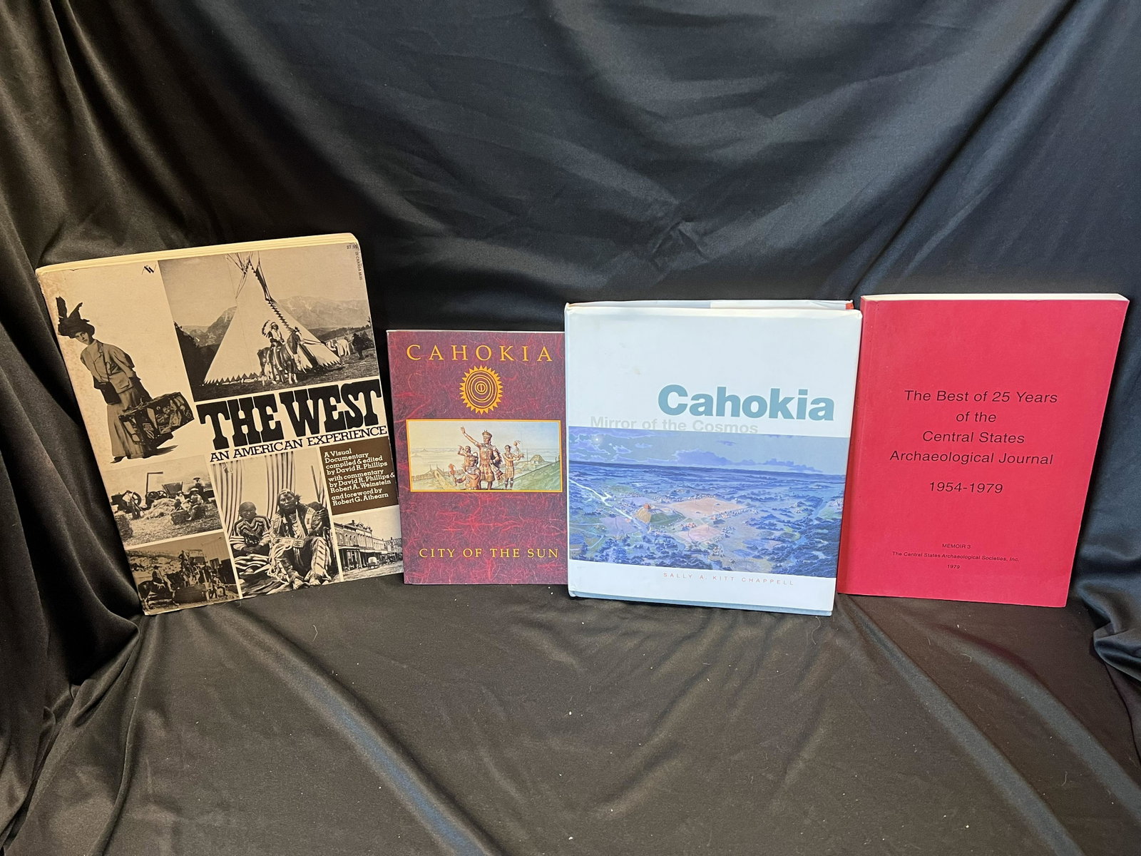 Group of 4 Books. The Best of 25 Years of the Central States. Cahokia City of The Sun, Cahokia: Group of 4 Books. The Best of 25 Years of the Central States. Cahokia City of The Sun, Cahokia Mirror of the Cosmos and The West An American Experience.