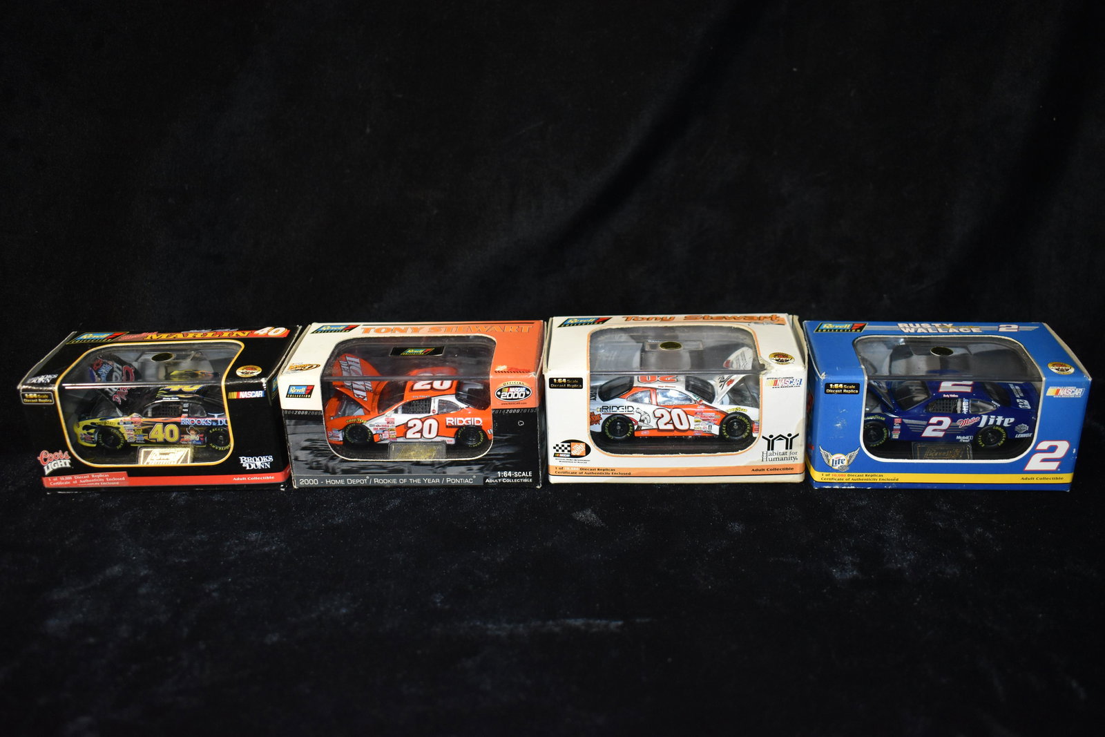 4 1999-2000 Revell Diecast 1:64 Diecast Cars Sterling Marlin, Rusty Wallace, Tony Stewart (1 of 5)