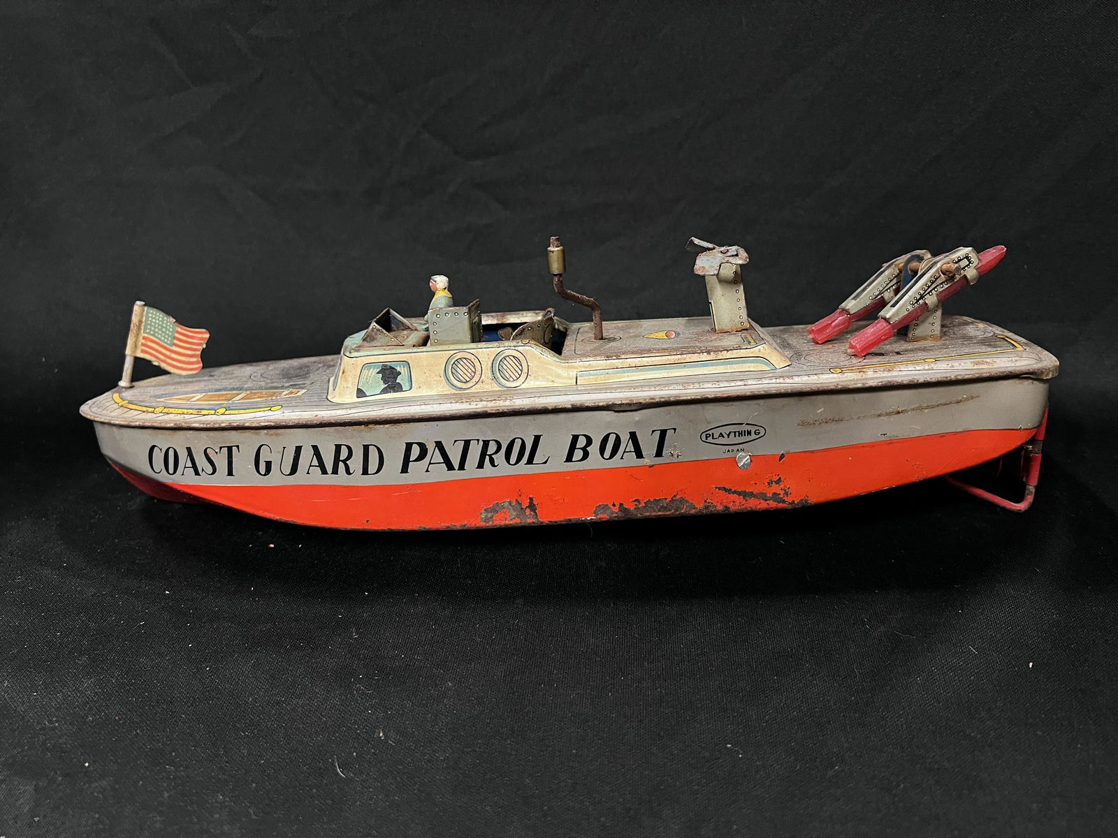 Plaything Tin Metal Coast Guard Patrol Boat (1 of 9)