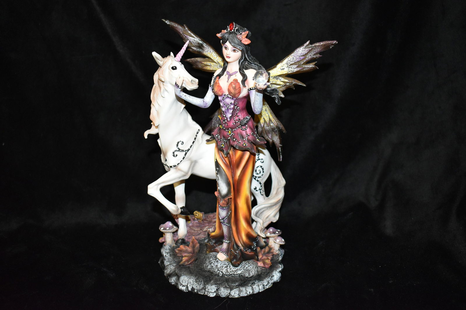 JESSICA GALBRETH Gothic Fairy Magic Fantasy CRYSTAL BALL UNICORN Figurine (1 of 5)