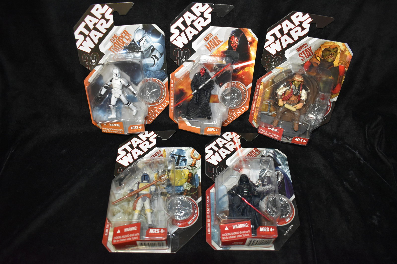5 Hasbro Star Wars Saga Legends, A New Hope Action Figures 2007 NIB (1 of 3)