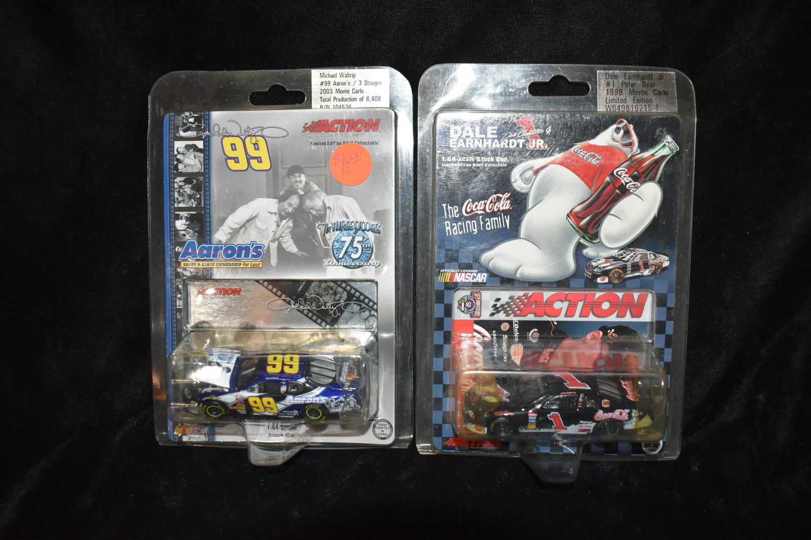 2 Nascar Dale Earnhardt Jr 1998 & Michael Waltrip Diecast Cars 2003 NIB (1 of 3)