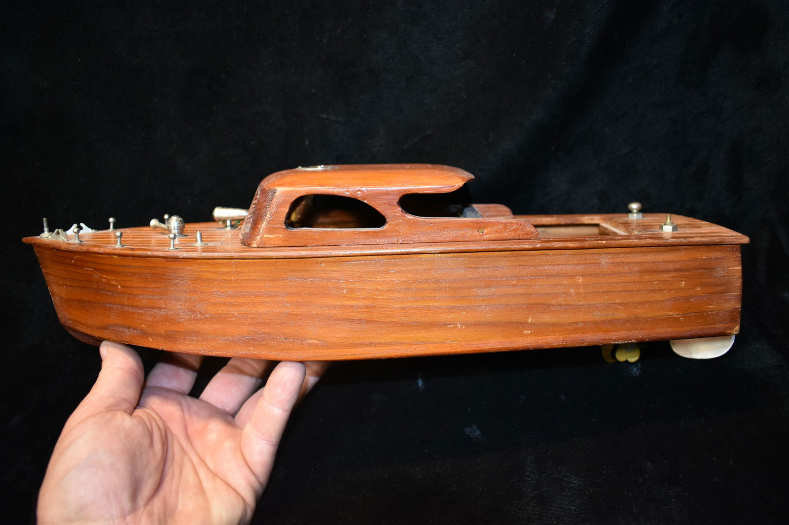 RARE 1930s Vintage TMY ELECTRIC DC TOY MODEL BOAT Battery Powered (1 of 11)