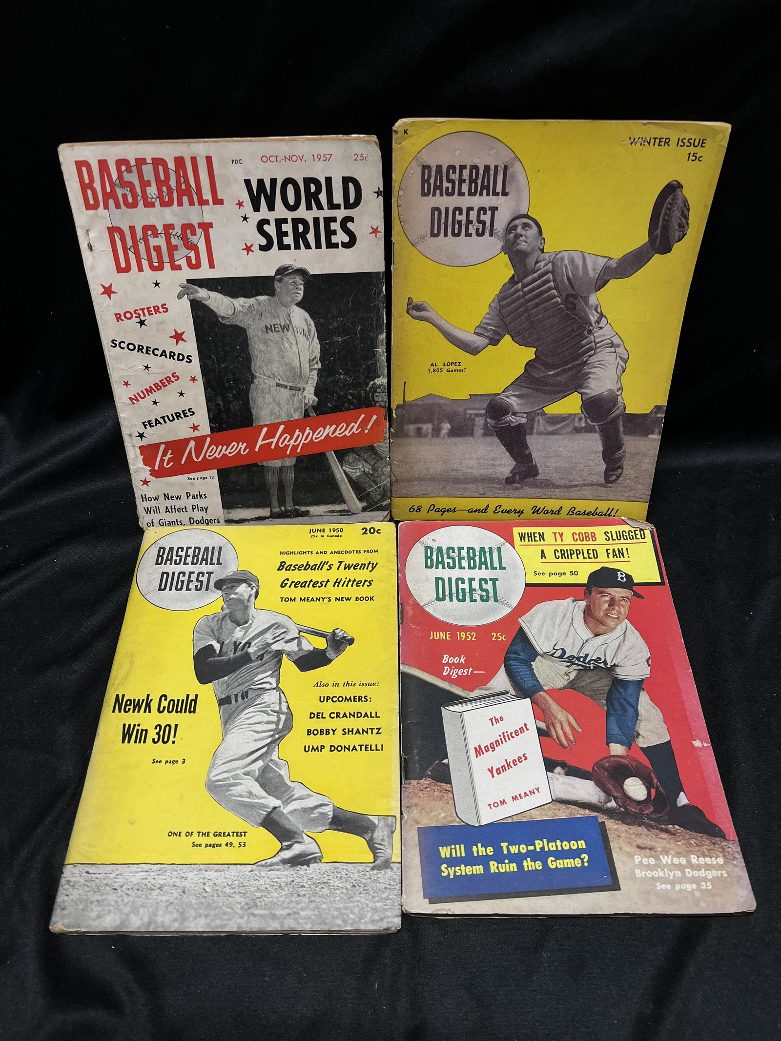 Baseball Digest 1945, 1950, 1952, 1957 (1 of 7)