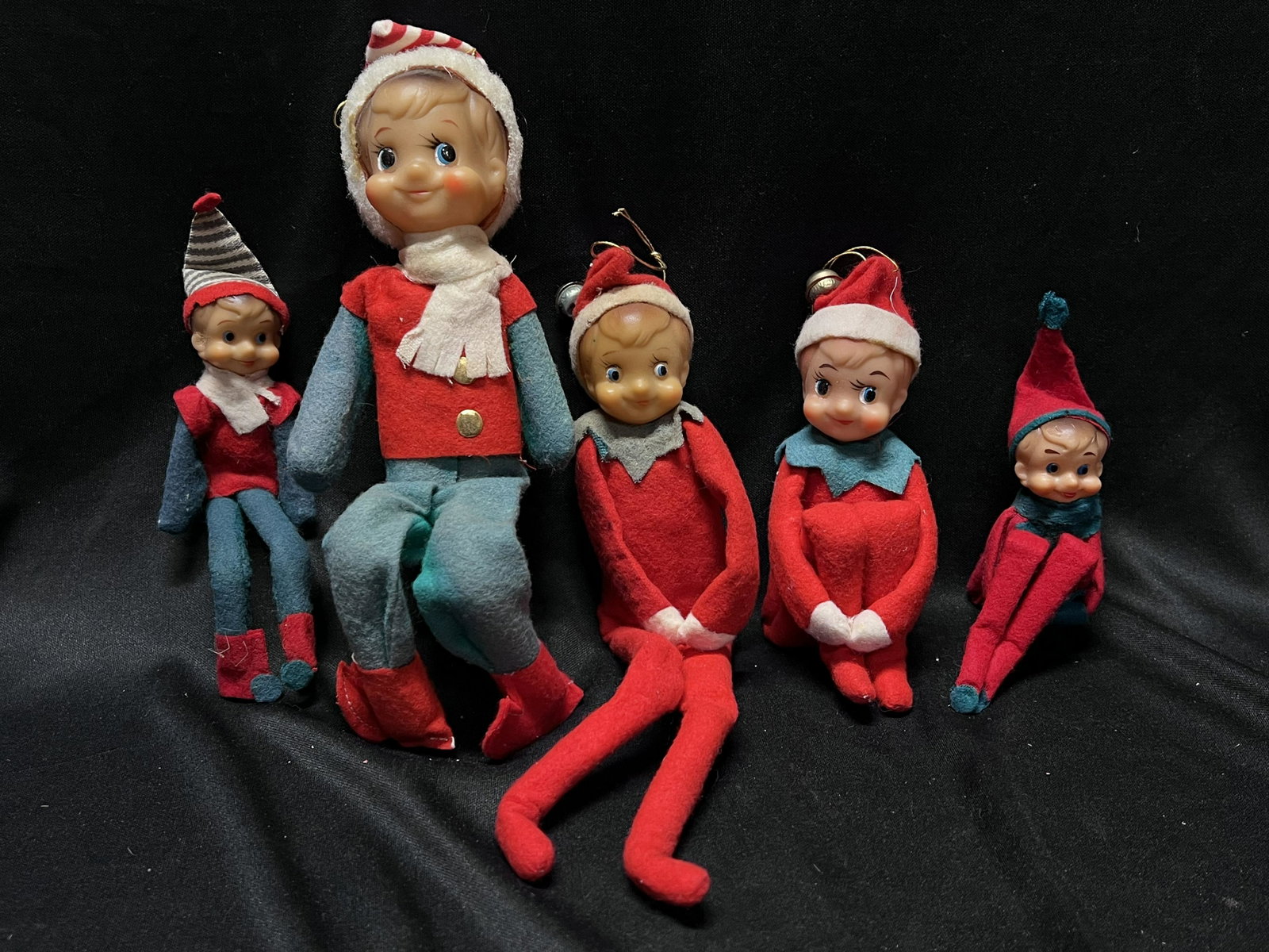 Group of 5 Vintage Elf Figurines Made in Japan: Group of 5 Vintage Elf Figurines Made in Japan