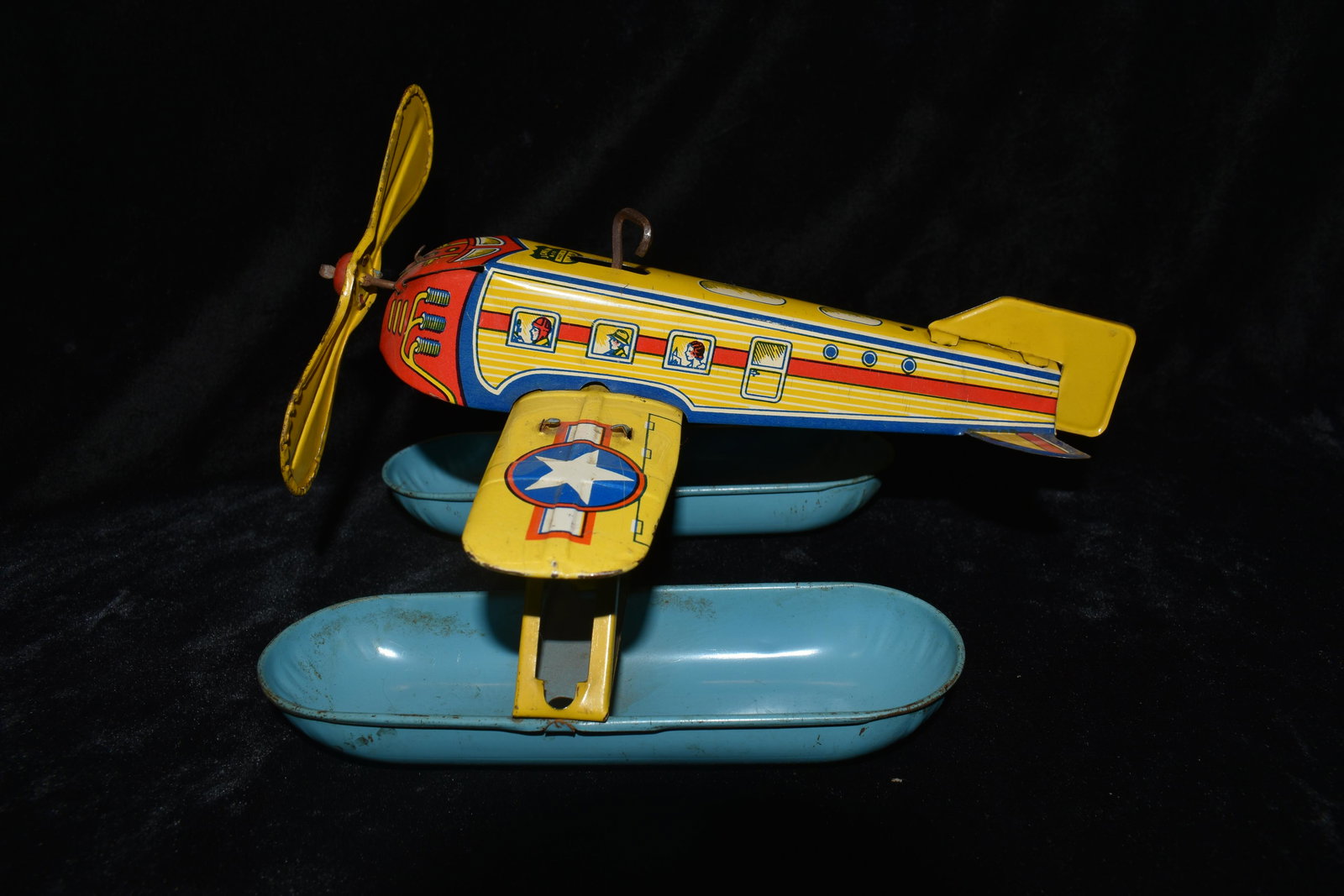 Vtg J Chein & Co Sea Plane Pontoon Windup Tin Toy 1930's-1940's (1 of 7)