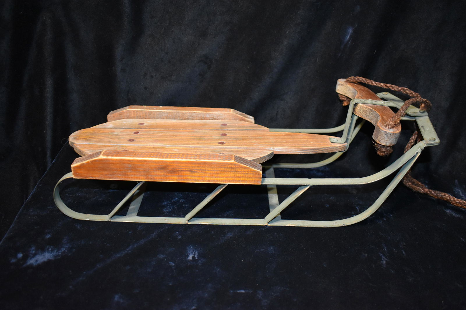 19 1/2" Christmas Deco Steel & Wood Snow Sled (1 of 5)