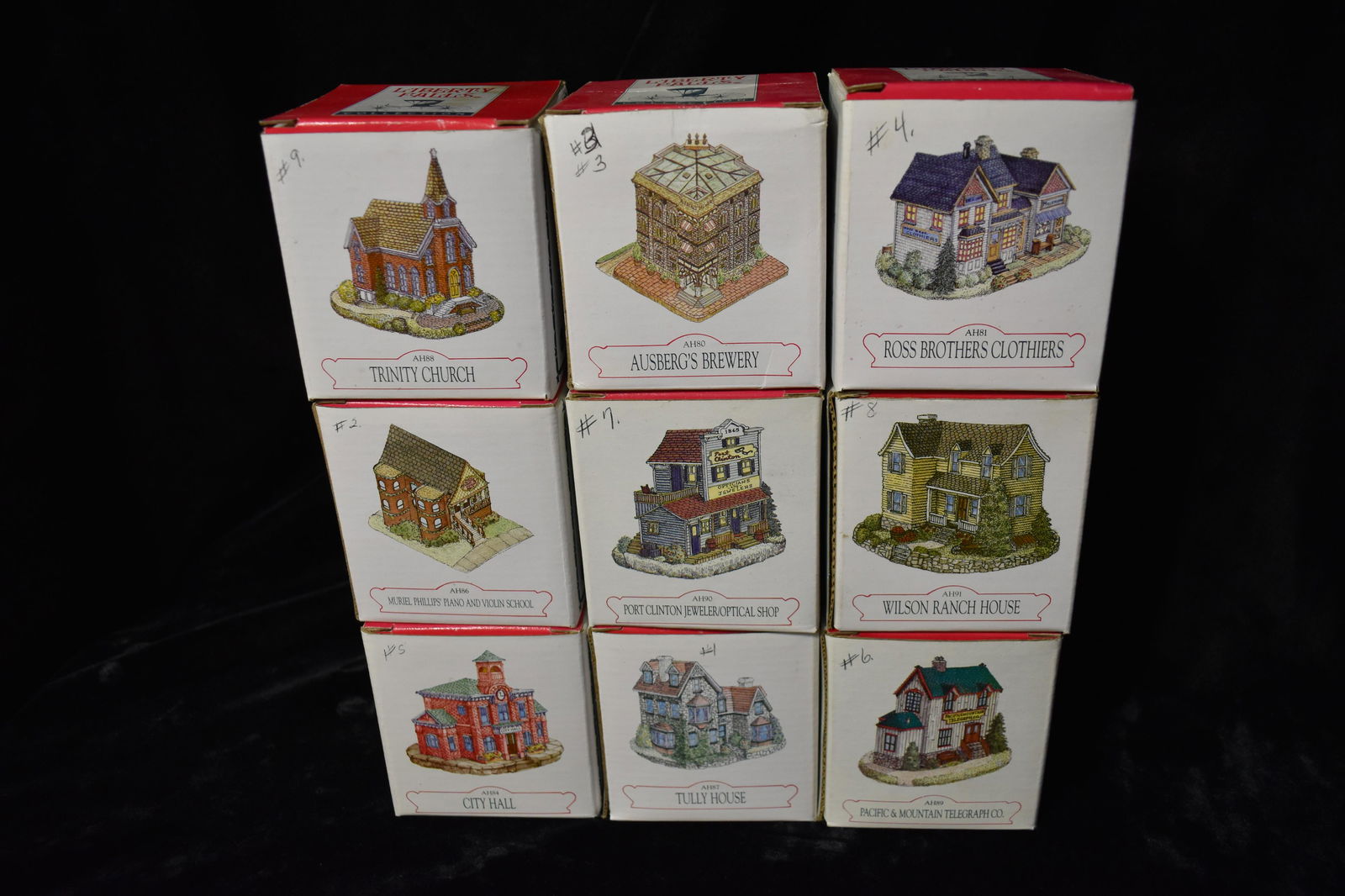 9 Vintage Liberty Falls Collection Houses & Buildings 1995 all New in their Boxes (1 of 9)
