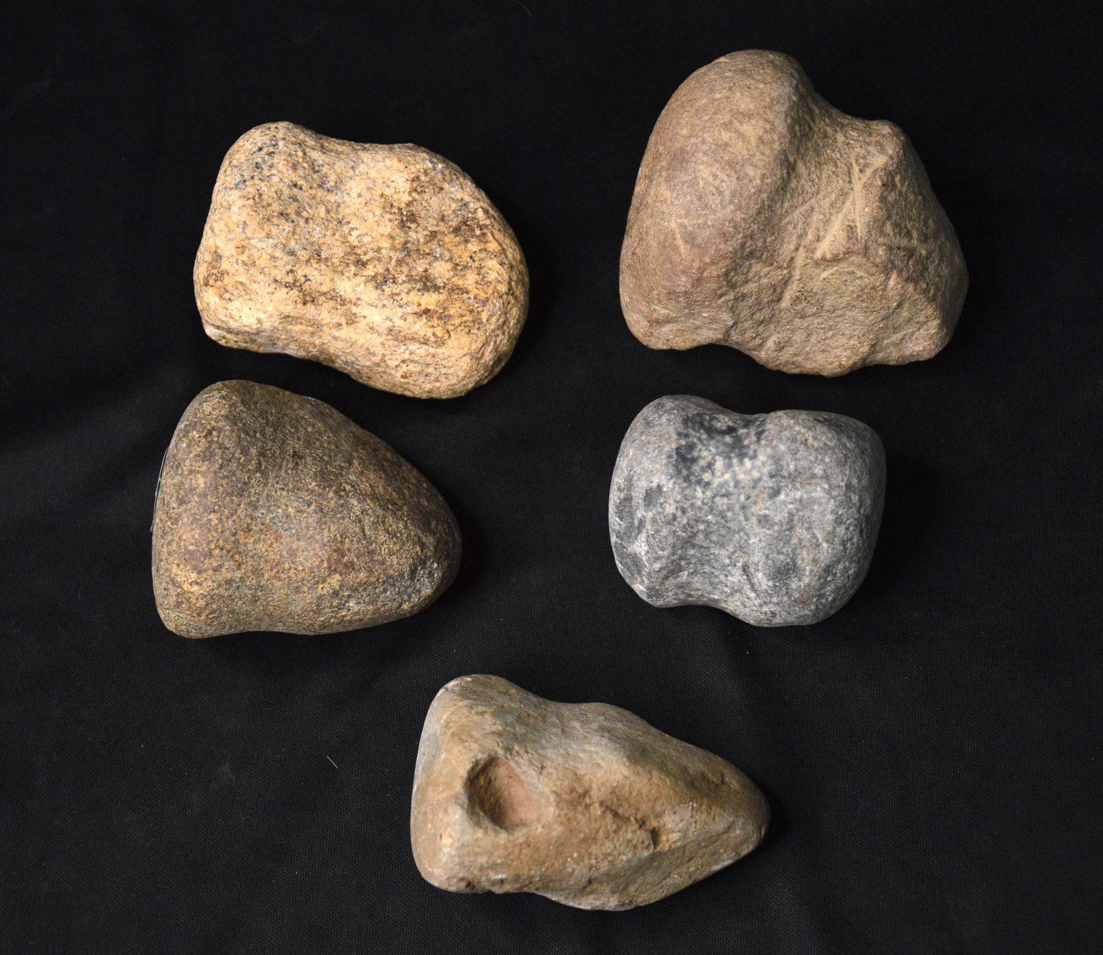 5 3/4 Grooved Hammers/Warclubs Found in Ohio Longest is 3" Ex: John Bennett Collection. (1 of 6)