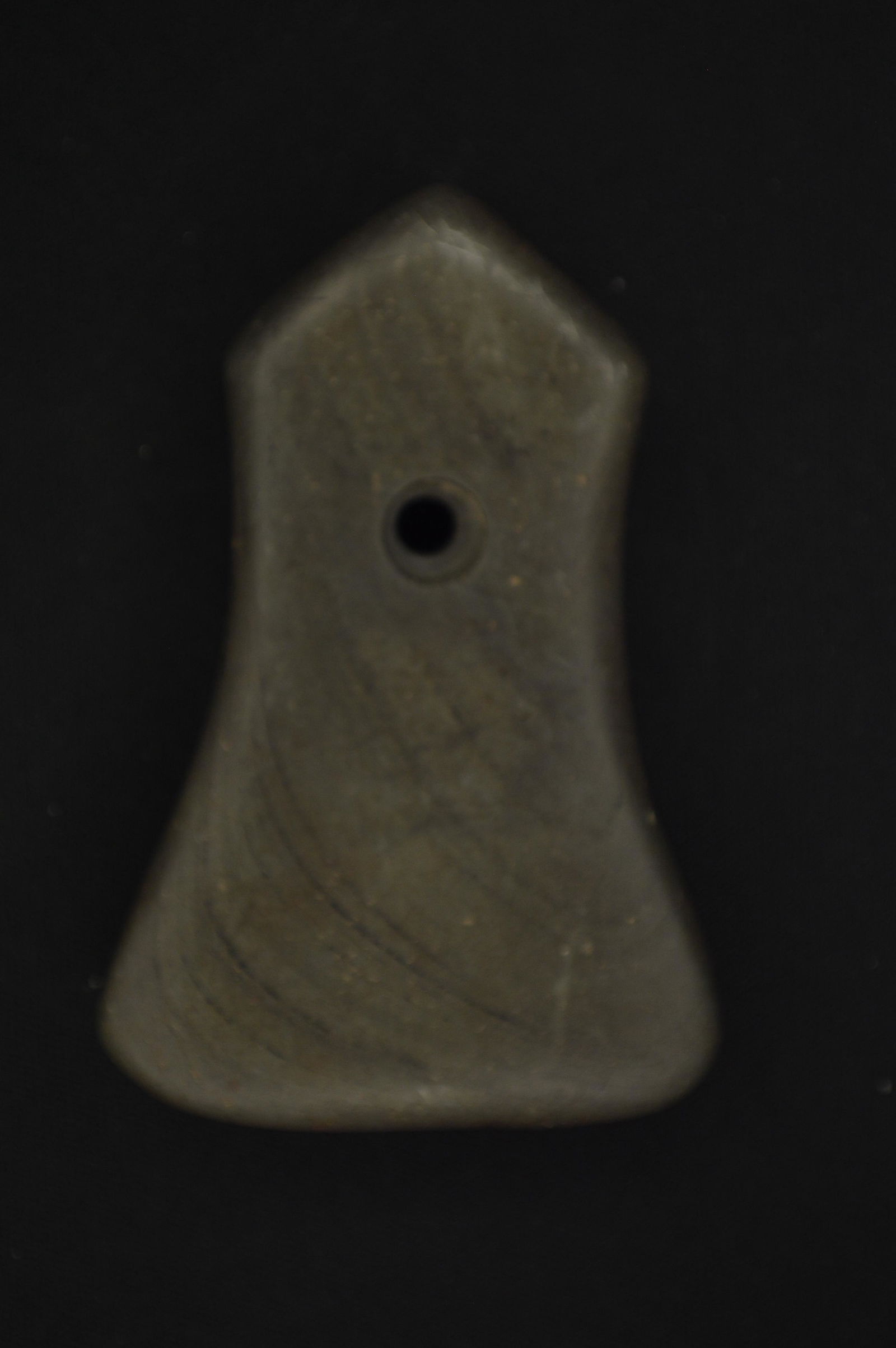 3 3/8" Banded Slate Bell Pendant Ryan Keele COA Found in Auglaize Co. Ohio Ex: George Wolf (1 of 10)