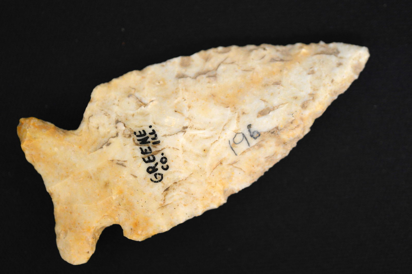 2 3/4" Stilwell Arrowhead Found in Greene Co. Illinois Ex: Eldon Launer Collection. (1 of 9)