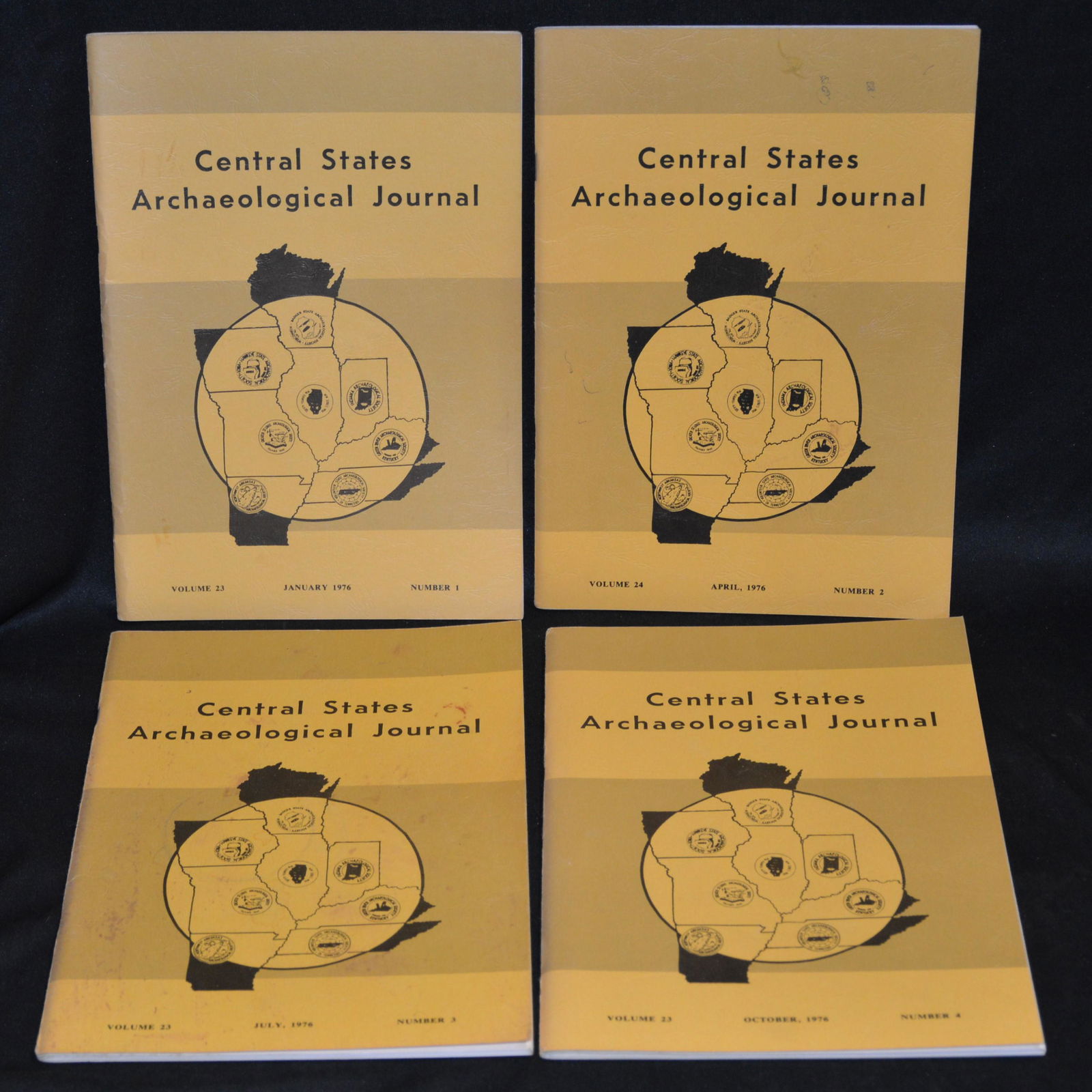 1976 Volume 23 Central States Archaeological Journal Complete Set Numbers 1-4 in great condition. (1 of 3)