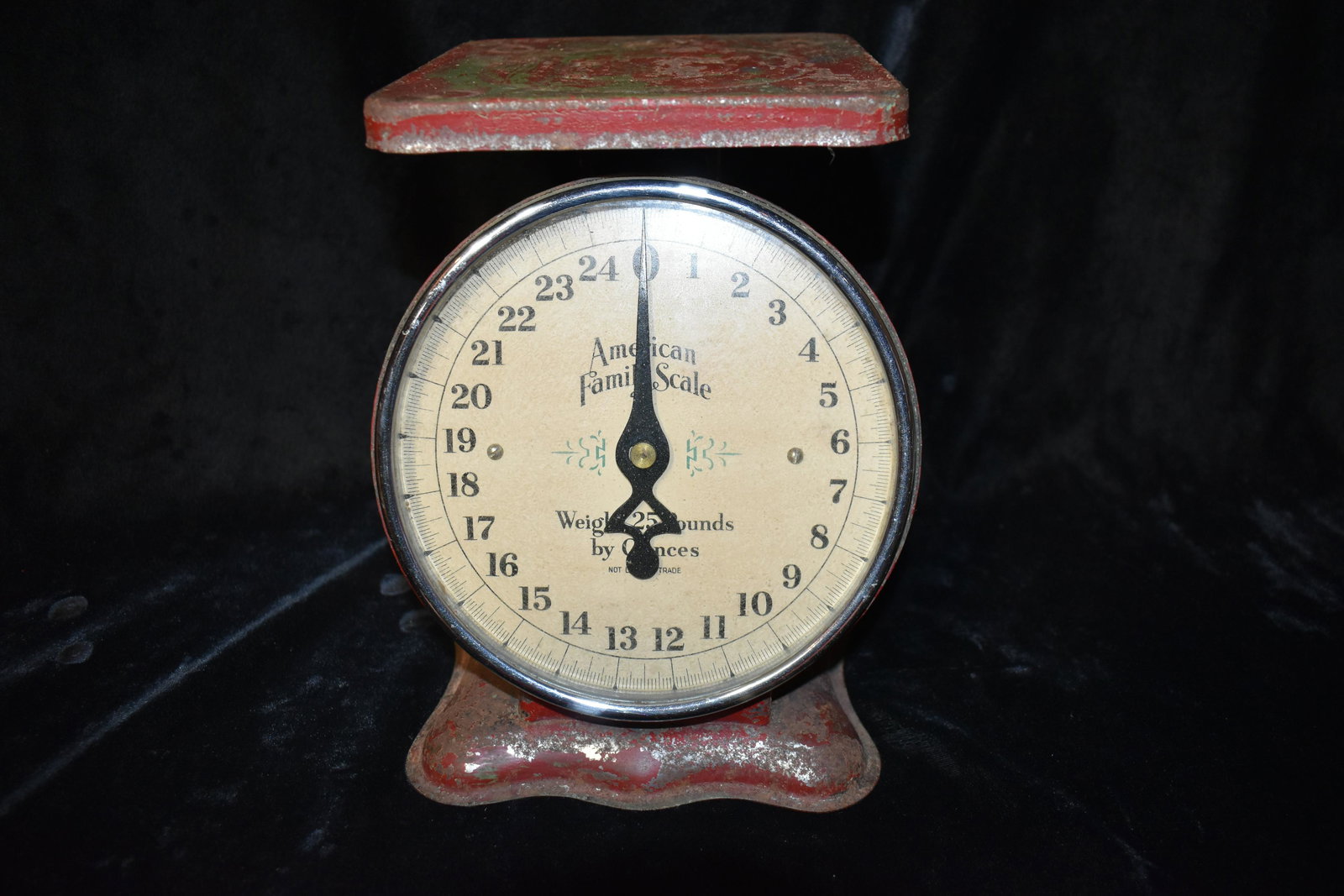 1906 RUSTIC RED HANSON 25 POUND SCALE.  WORKS GOOD! (1 of 7)