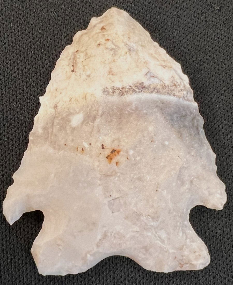 1 11/16" Neuberger Arrowhead found in Pike Co. Illinois Ex: Eldon Launer collection. (1 of 9)