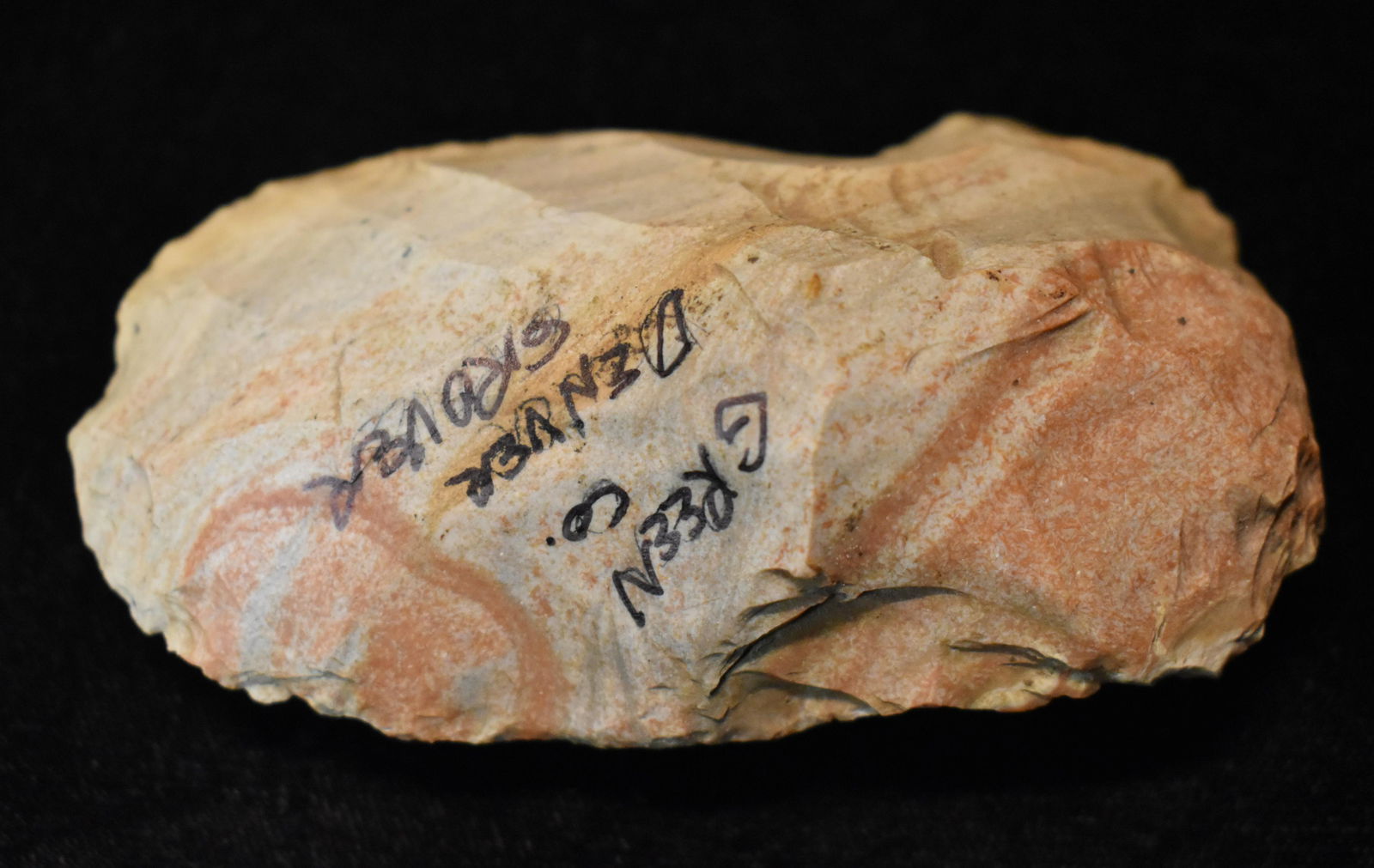 3 1/2" Colorful Payson Chert Dalton Adze found in Greene Co., IL by Denver Grover (1 of 7)