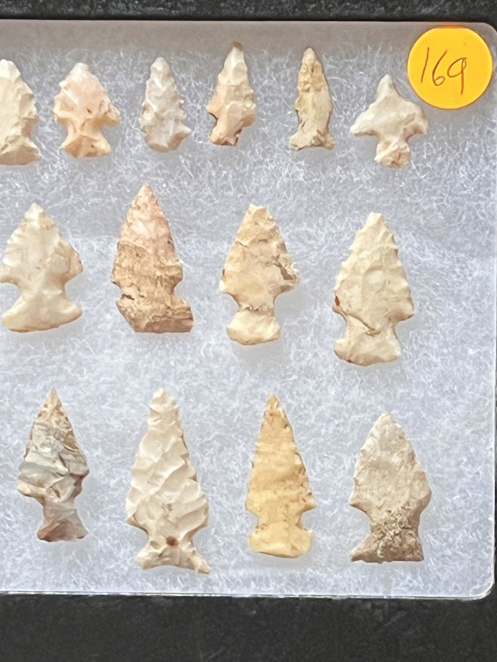 20 Bird Points Found in Illinois and Missouri longest is 1 1/8".  The 4" x 5" case is included. (1 of 2)