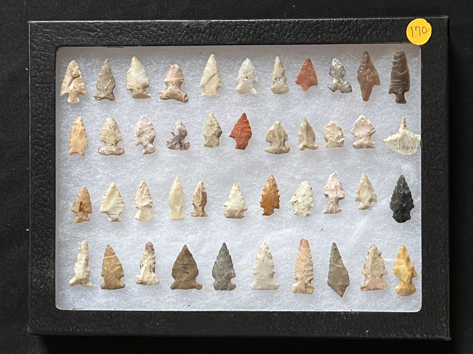 43 Bird Points Found in Illinois and Missouri longest is 1 1/8".  The 6â€ x 8" case is included. (1 of 5)