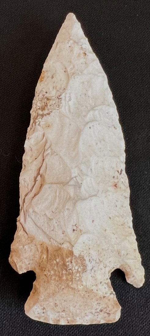 4" Etley Arrowhead Keele COA Found in Boone Co. Missouri.  Ex: Fred Bartol Collection. (1 of 9)