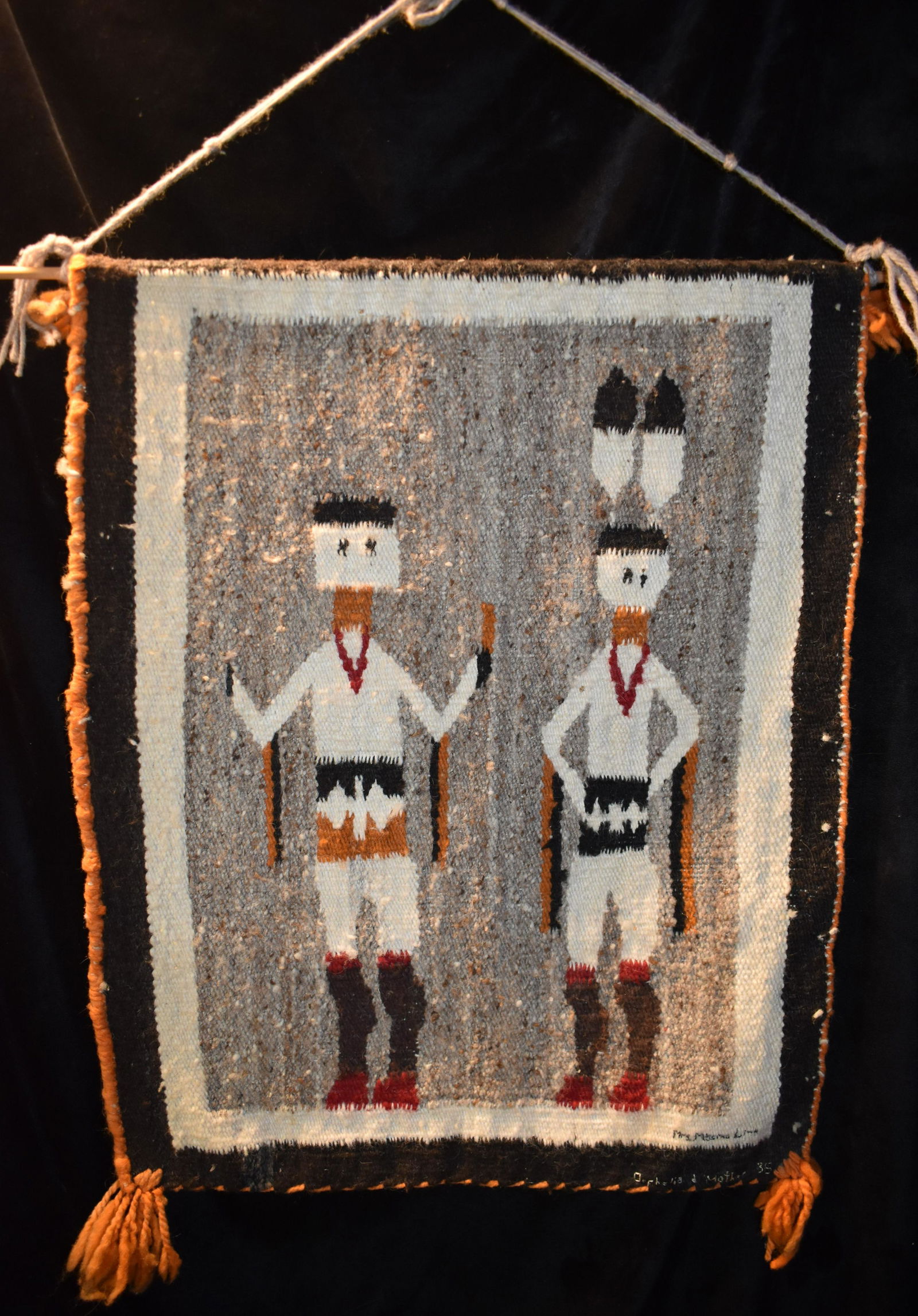 1935 Navajo Hand Woven Rug or Tapestry (1 of 5)