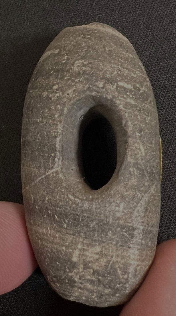 2 5/16" Crescent Banner Stone Keele COA Found in Licking Co. Ohio.  Ex: John Bennett Collection. (1 of 8)