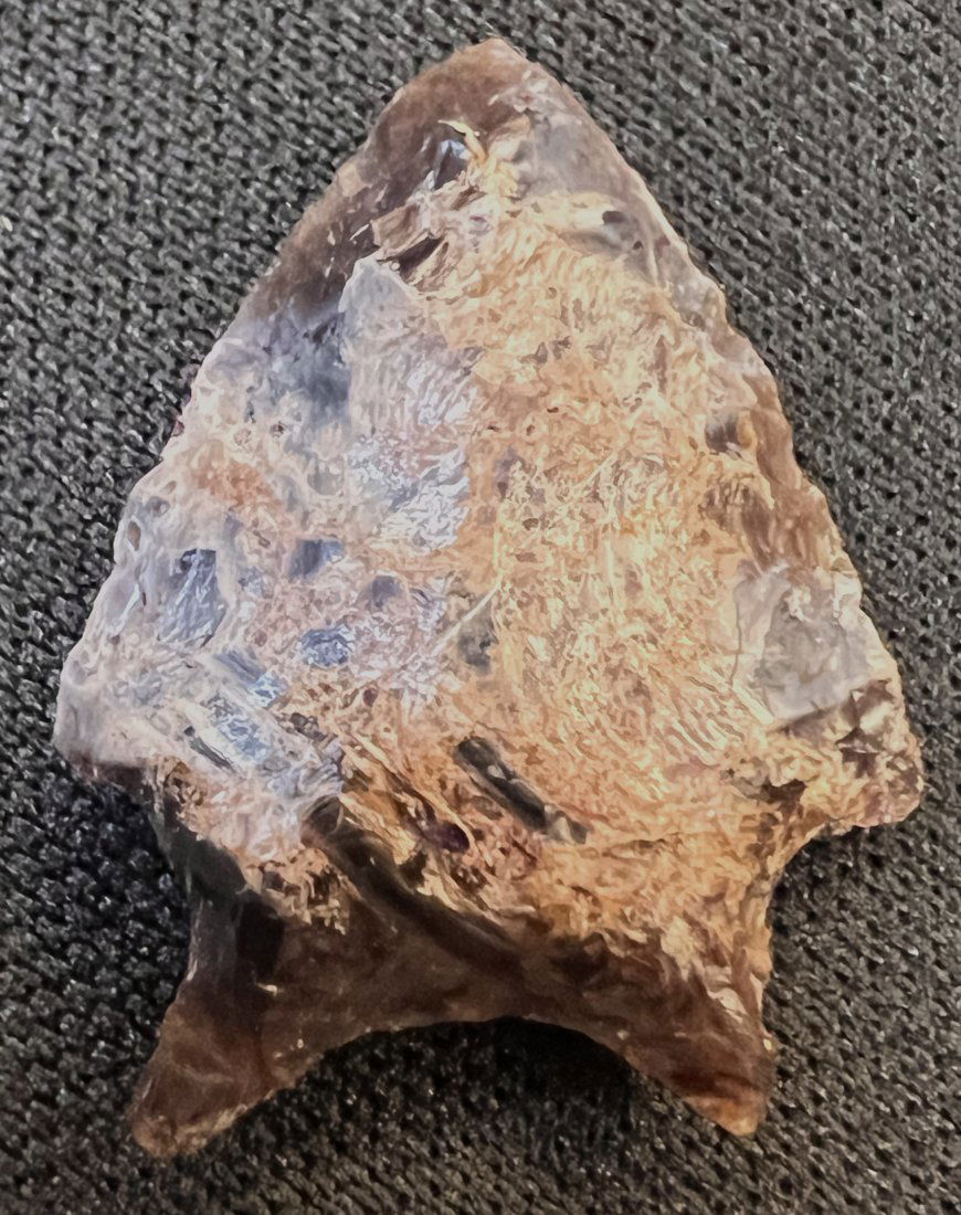 7/8" Hardaway , Keele COA. Made from Obsidian and found in Oregon. Ex: Walt McIntyre Collection.: 7/8" Hardaway , Keele COA. Made from Obsidian and found in Oregon. Ex: Walt McIntyre Collection.