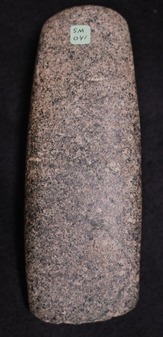 6 1/8" Hardstone Celt Motley COA Found in Jasper Co. Indiana Ex: John Grenawalt, Steve Manos (1 of 9)