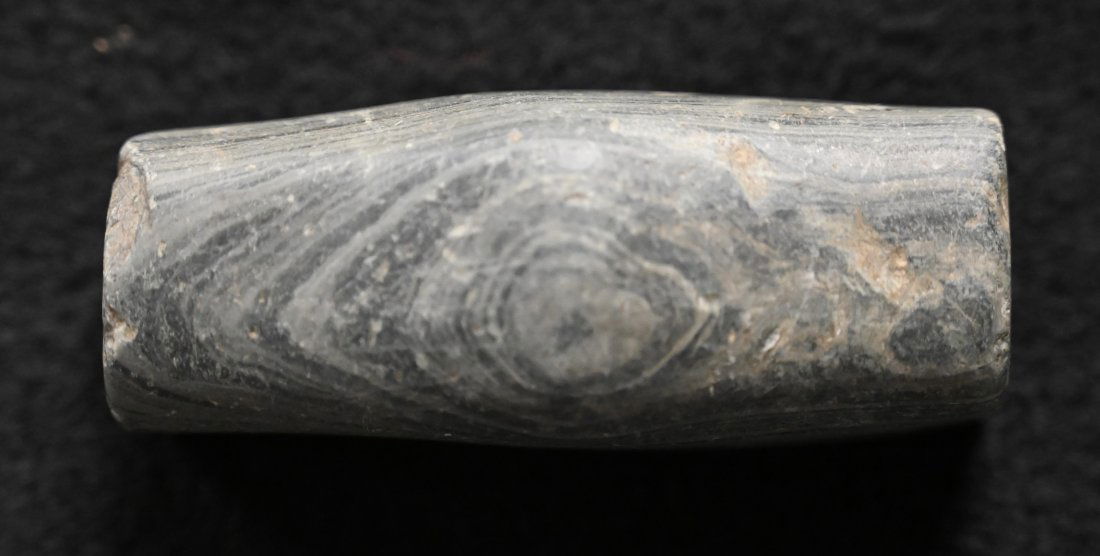 2 5/8" Drilled Slate Bar Amulet, Keele COA Found in Hardin Co. Ohio Ex: John Bennett Collection. (1 of 9)