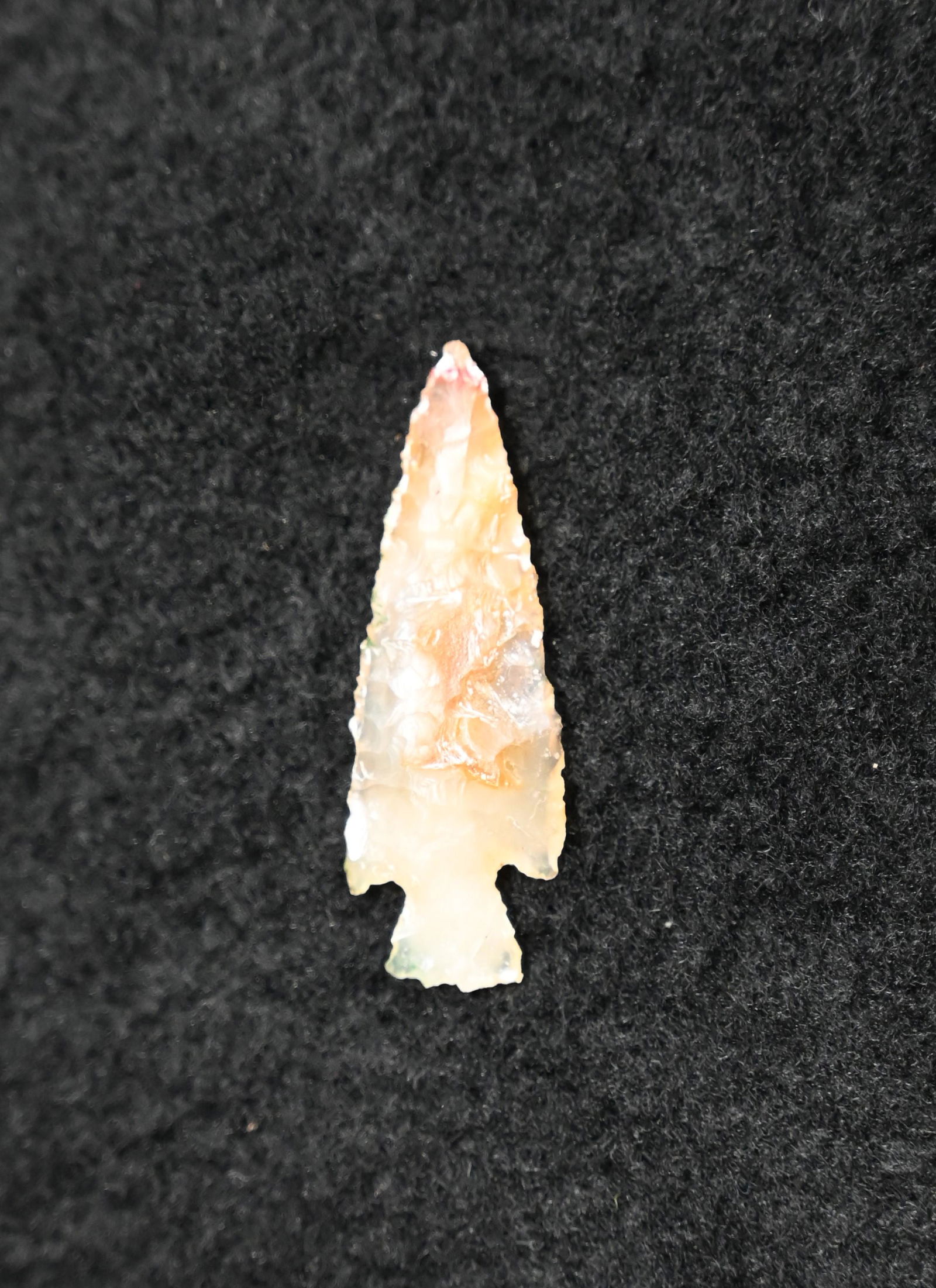 1 3/16" Rose Springs Chalcedony Bird point, Keele COA Found in Oregon Ex: Walt McIntyre Collection. (1 of 11)