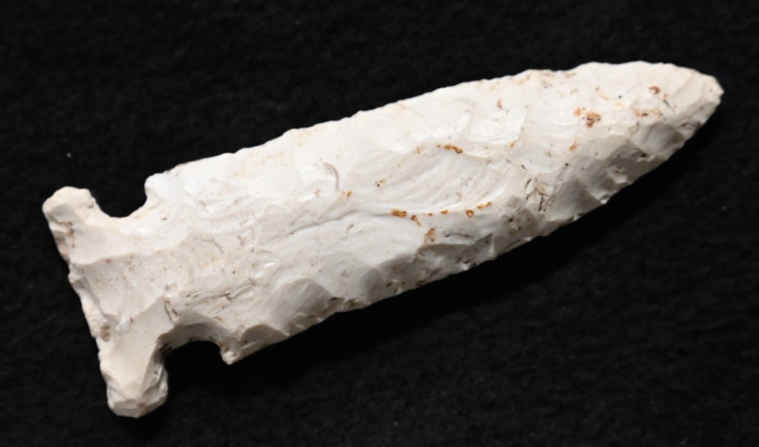 3 1/8" Graham Cave Arrowhead Motley COA Found in Fulton Co. Illinois Ex: Matt Lay Collection. (1 of 9)