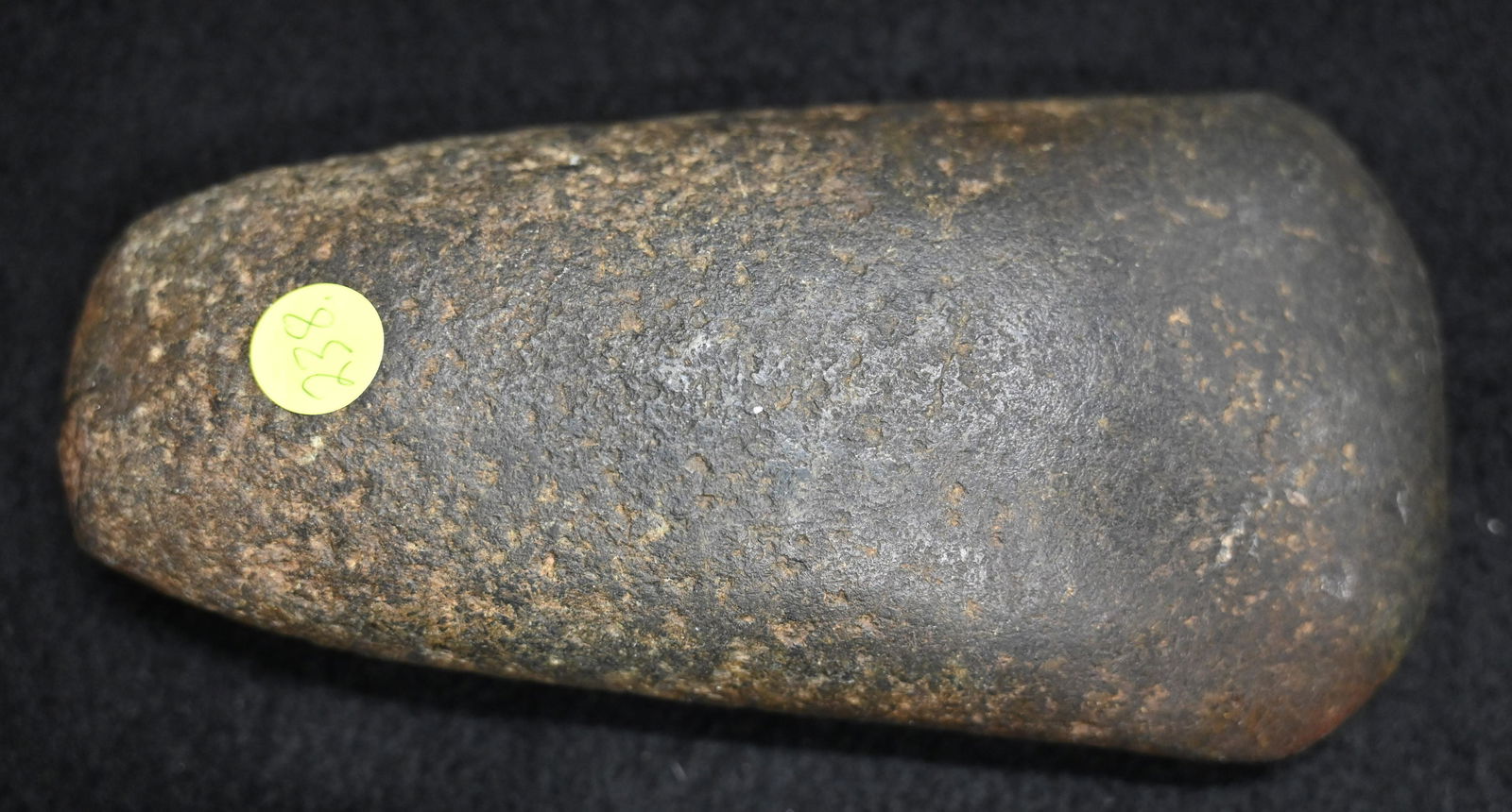 5 1/2" Granite Adz Found in Adam's Co. Illinois Motley COA: 5 1/2" Granite Adz Found in Adam's Co. Illinois Motley COA Ex: John Cook Collection.