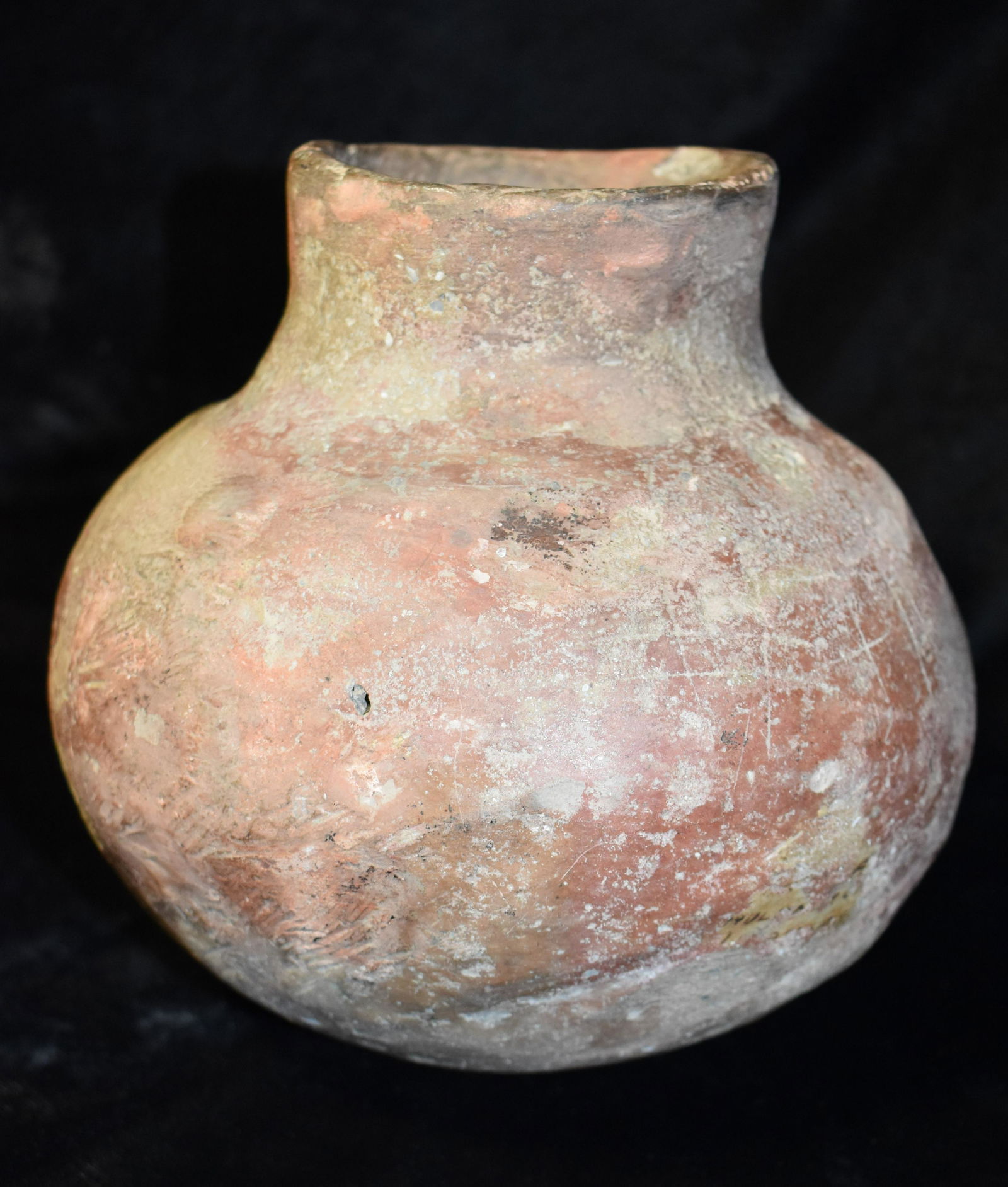 7 1/2" Diameter Mississippian Pottery Vessel found in Arkansas w/ Restoration (1 of 6)