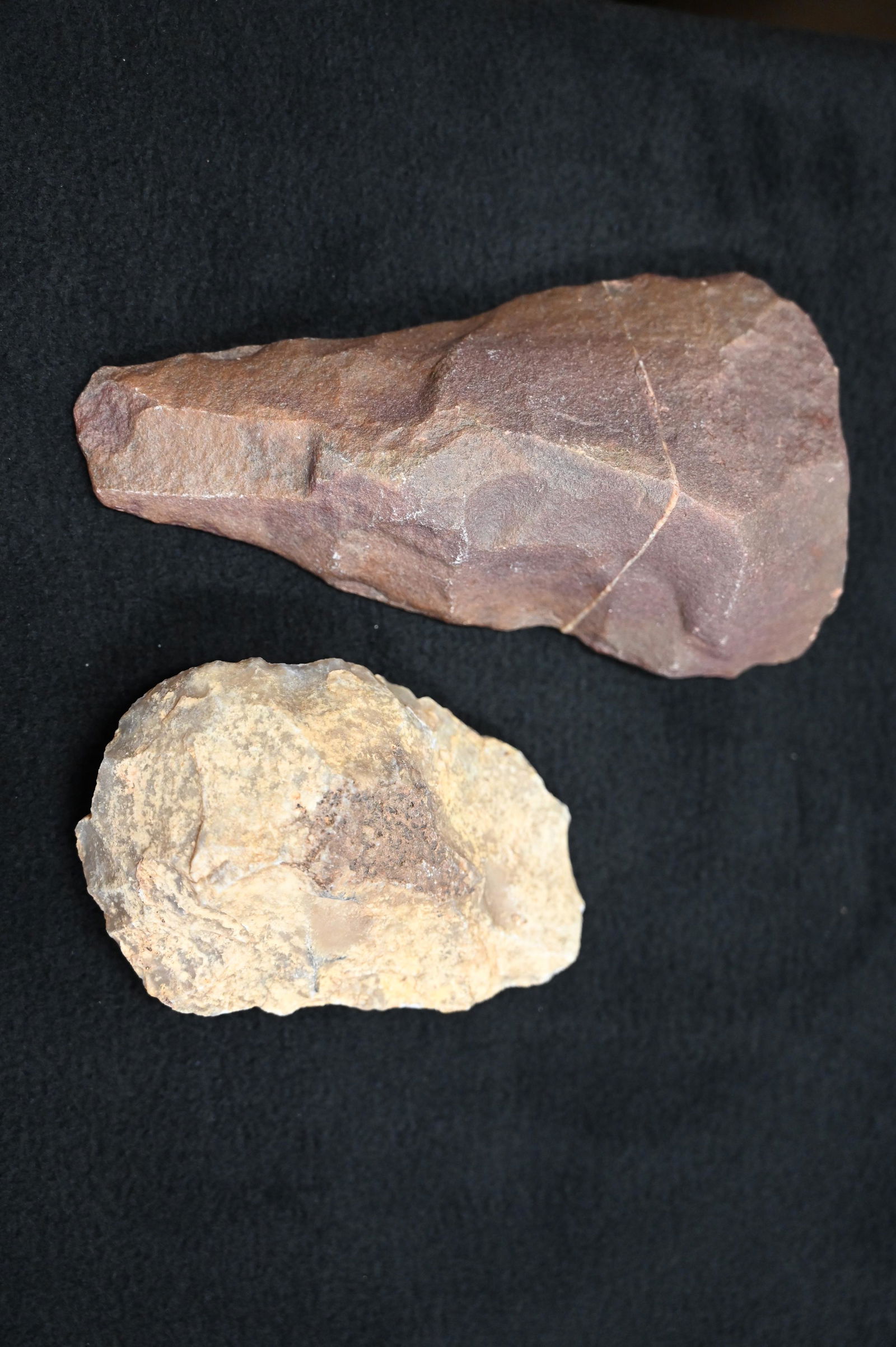 2 Acheulean Choppers/Hand Axe Longest is 6 7/16" (1 of 6)