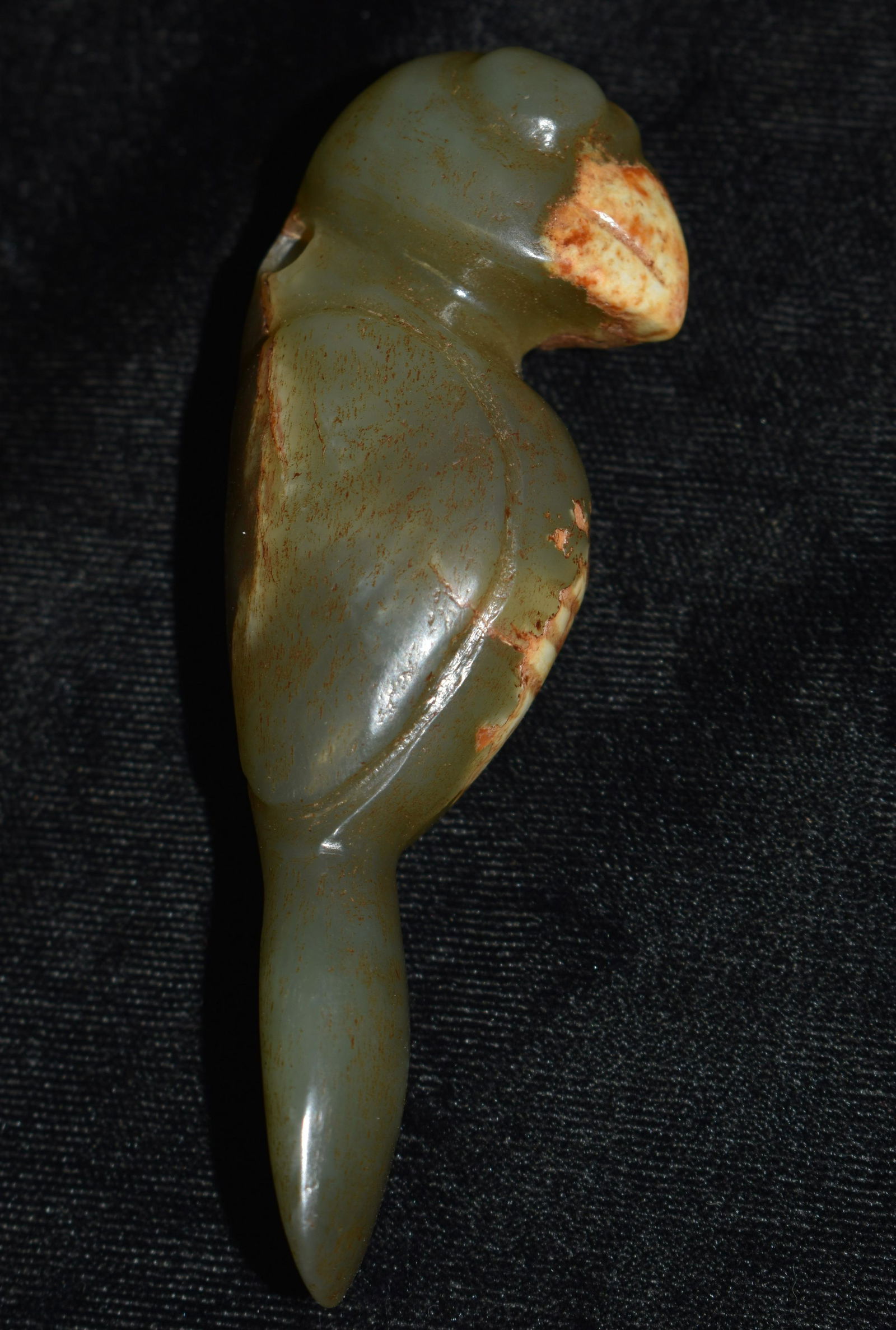 3 1/2" Neolithic Jade Bird Stone Pendant found in Liaoning Province near the Mongolian Boarder in (1 of 8)