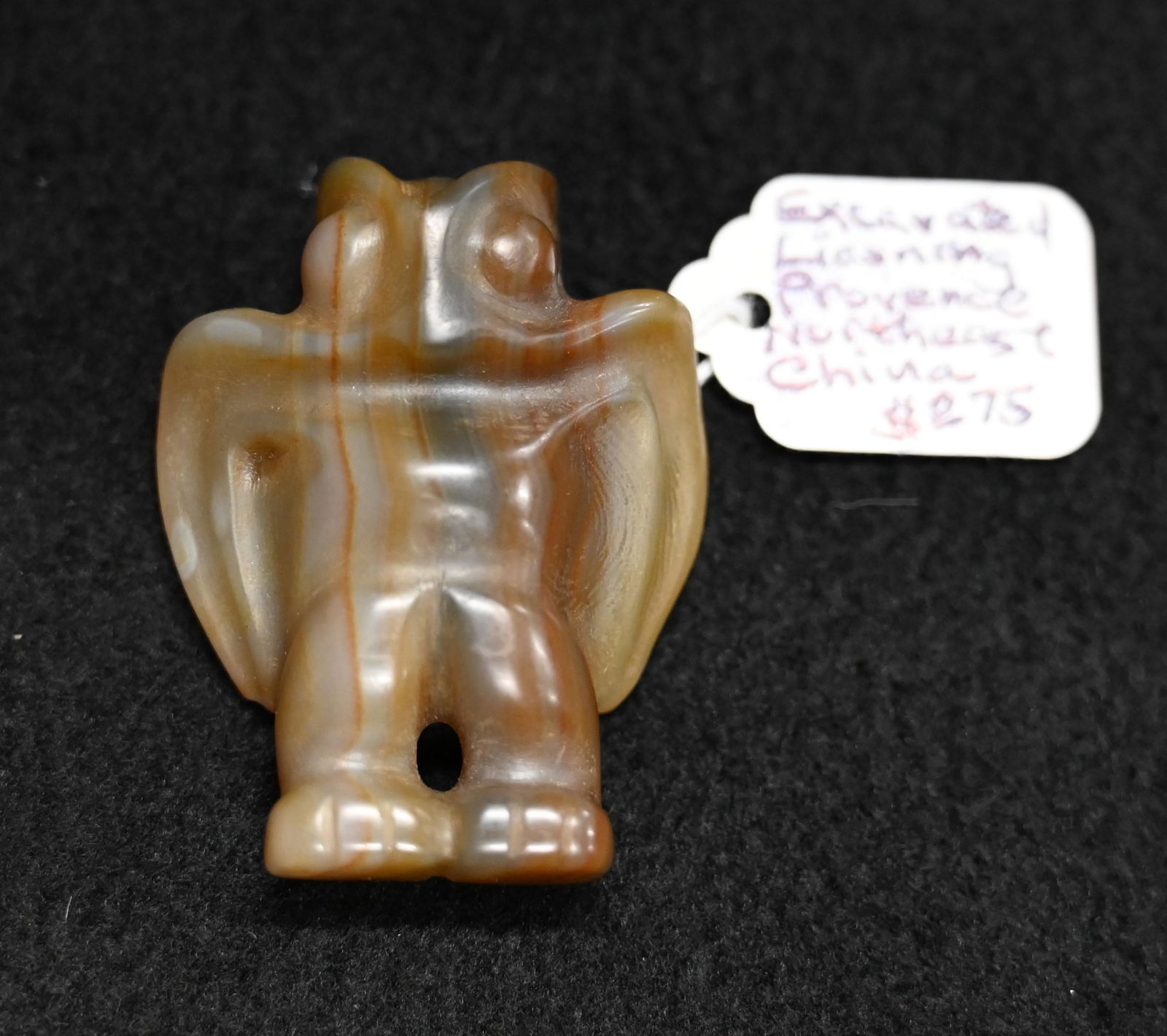 1 7/8" Neolithic Agate Owl Pendant Found in Liaoning Province China 3000 B.C. (1 of 5)
