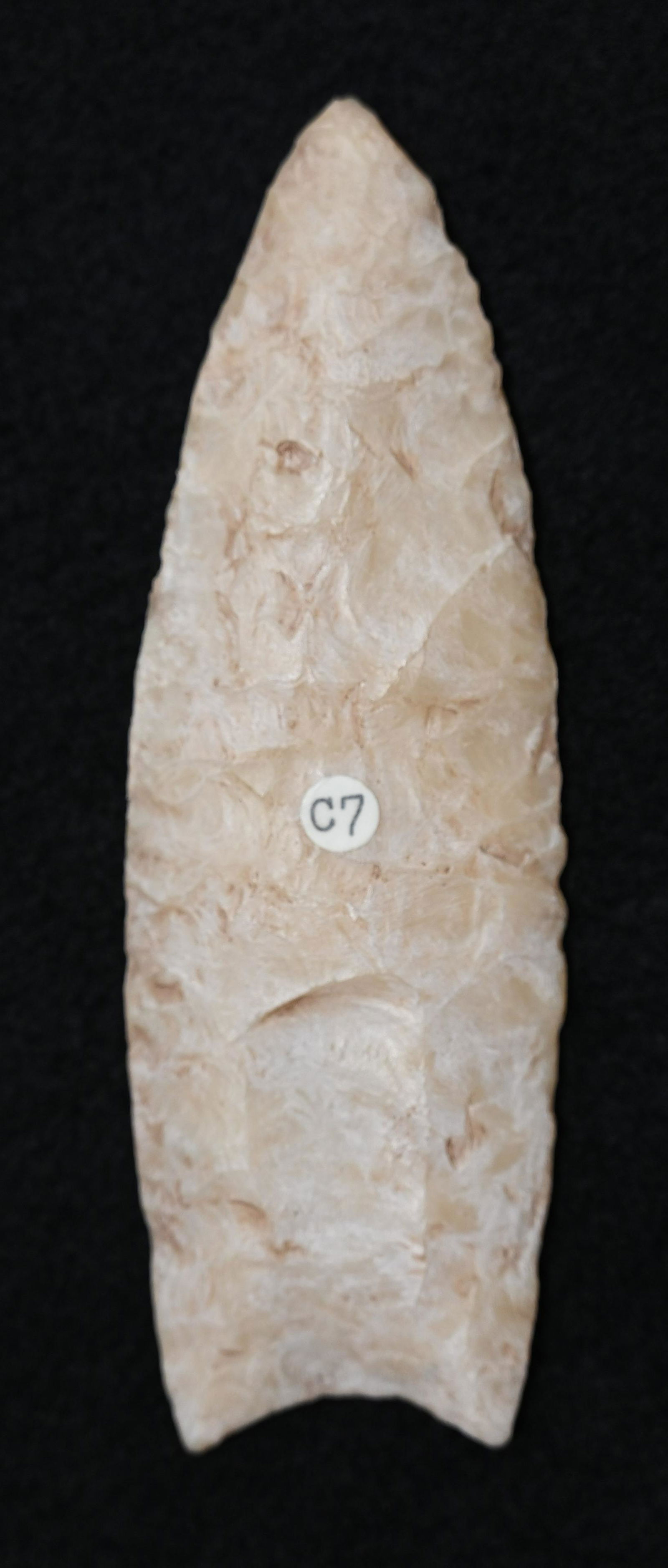 4 5/8" Clovis "Cast Replica"  From The Denver Museum of Natural History. (1 of 8)