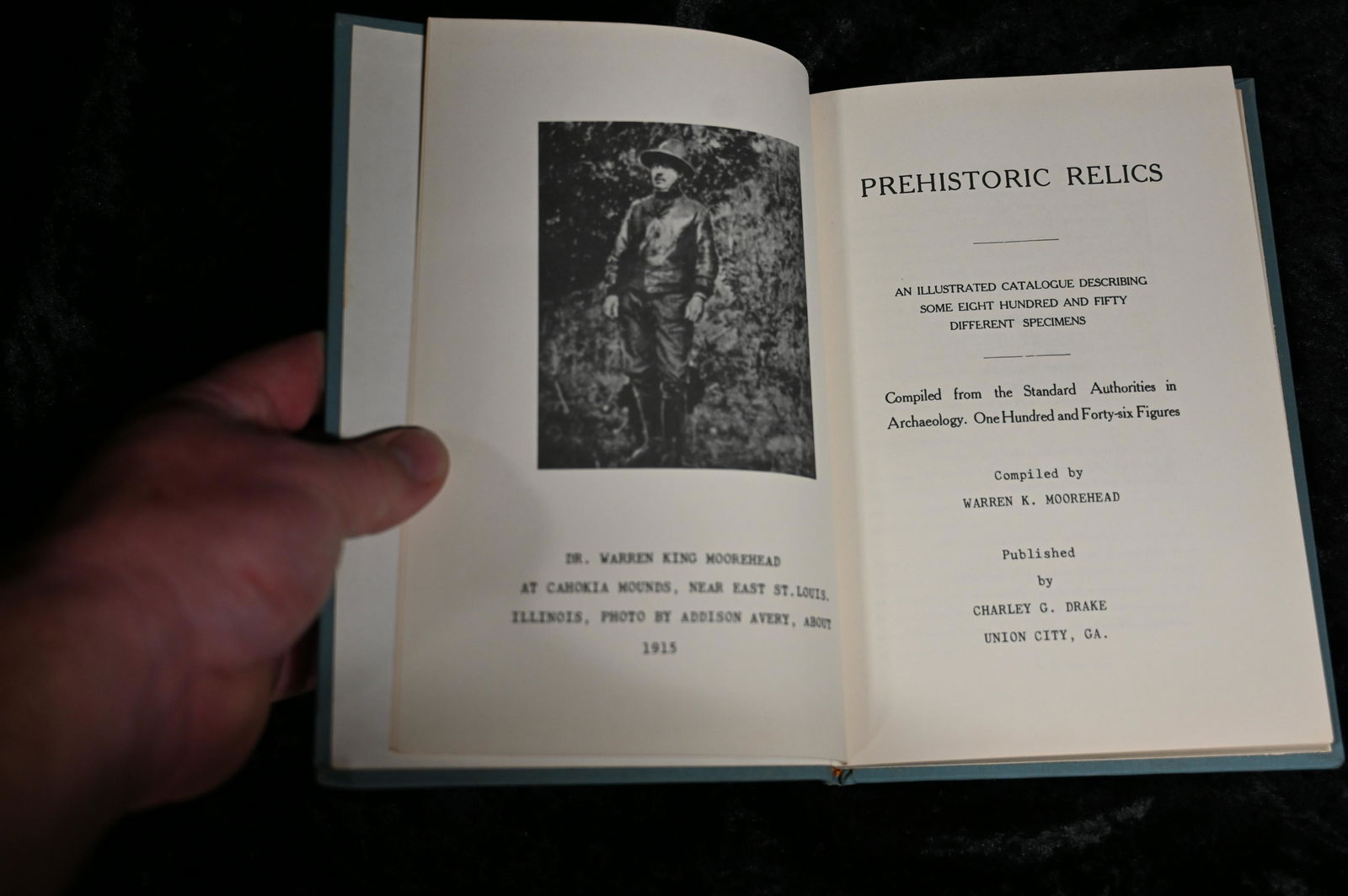 Prehistoric Relics by Warren K. Moorehead 1972 Third Printing.  The book covers every area of (1 of 9)