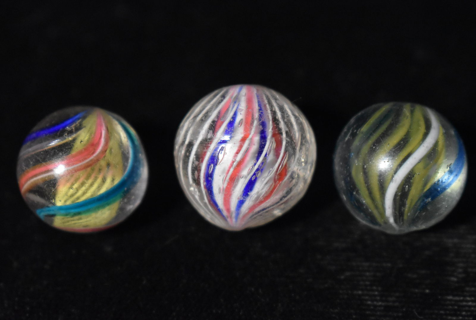 3 Antique German Swirl Marbles Late 1800's to early 1900's.  Excellent condition (1 of 5)