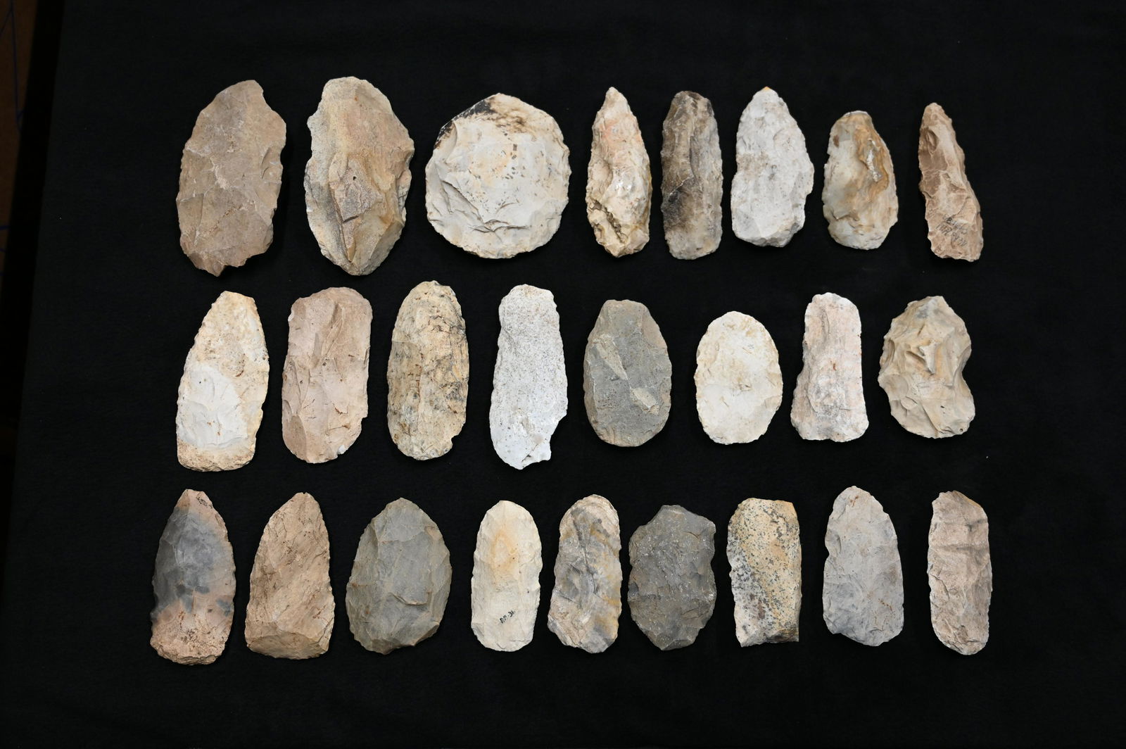 25 Flint Celts, Adzes, & Diggers Found in Missouri, Illinois, Indiana, & Ohio.  Longest is 5 7/16". (1 of 5)