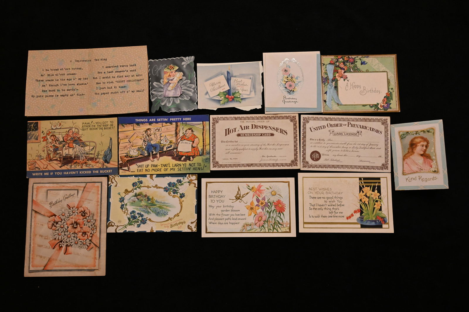 12 Postcards From The Mid 1900's Includes Birthday, Christmas, & Funny Cards. (1 of 6)