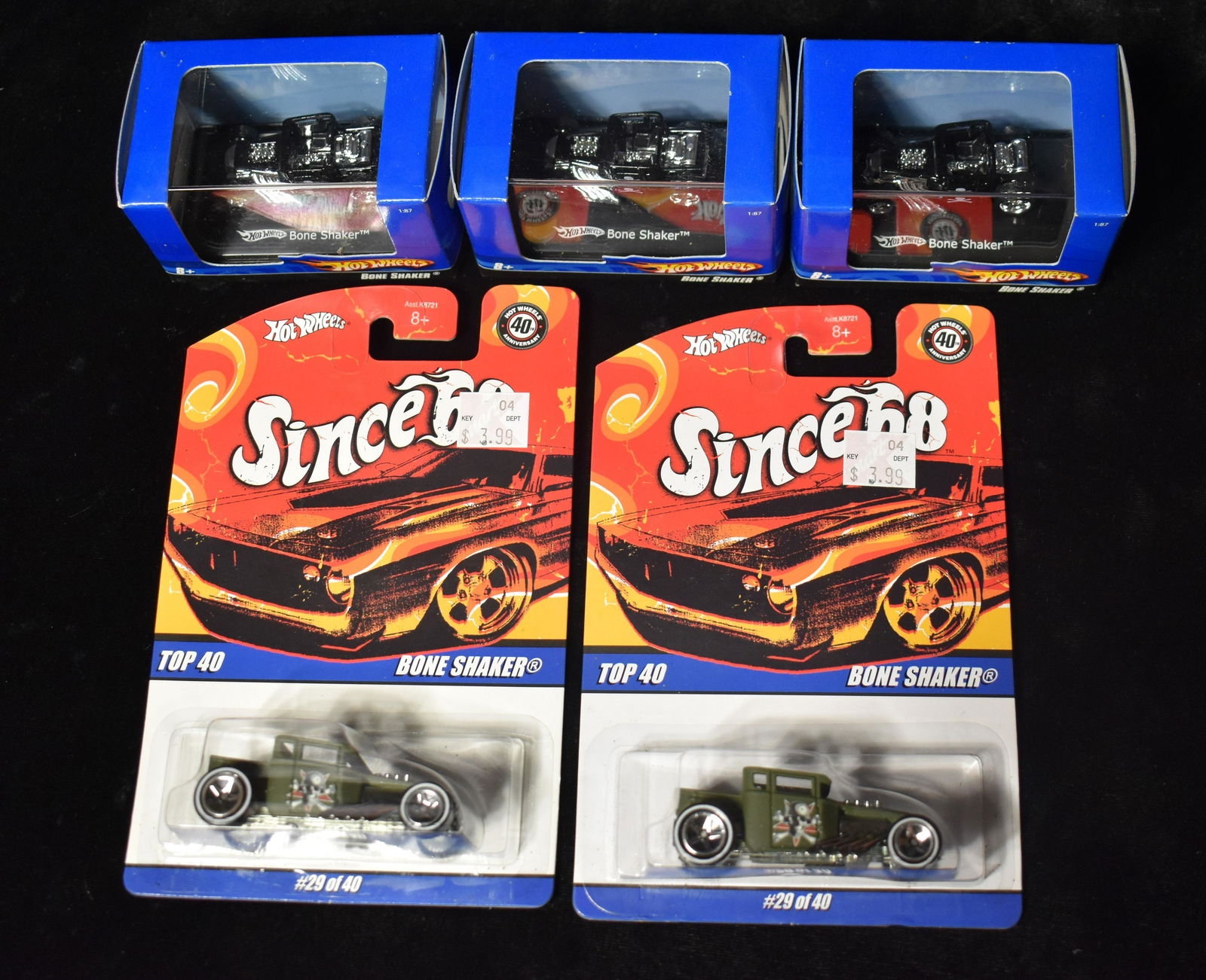 5 BONESHAKER Diecast Cars HOTWHEELS 2007.  1:64 x2 & 3x 1:87 Scale (1 of 4)