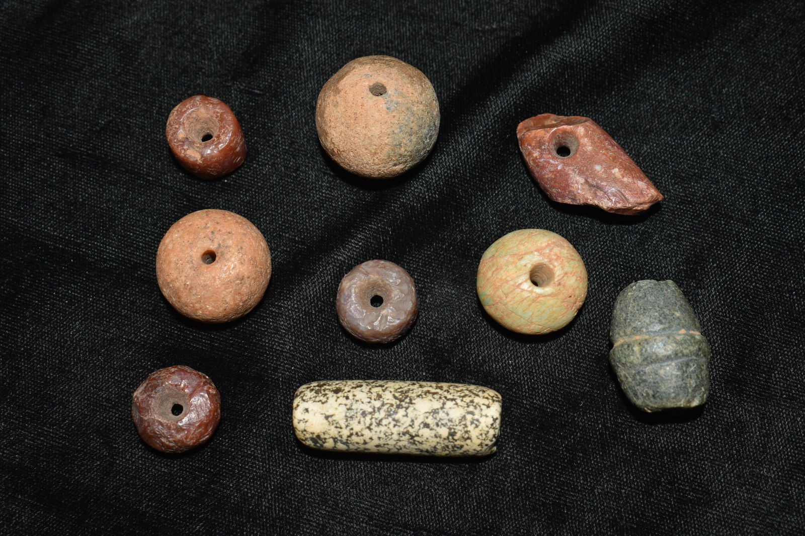 Collection of 9 Neolithic Stone Beads found in Northern Africa (1 of 7)