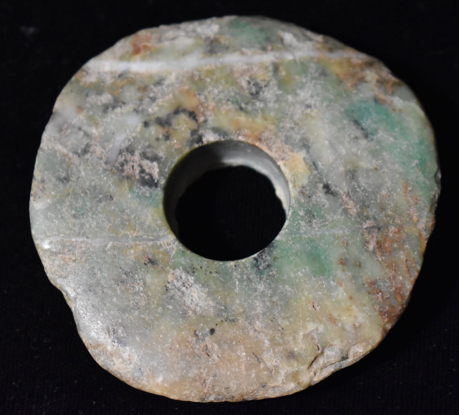 2" Pre-Columbian Jade Ear Spool (1 of 5)