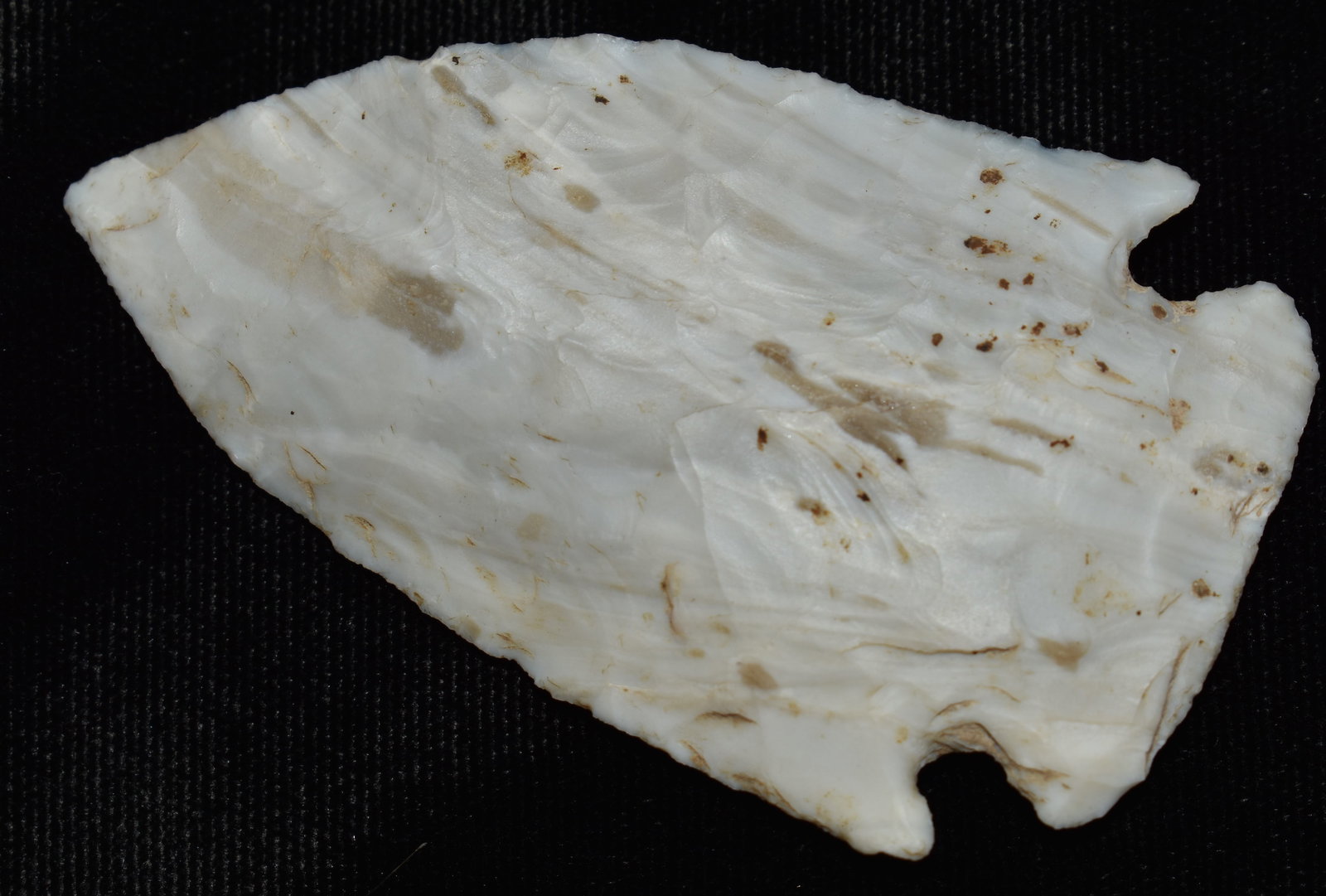 2 3/4" Mozarkite Afton or Kirk Corner Notch Arrowhead found in Miller County, Missouri (1 of 7)